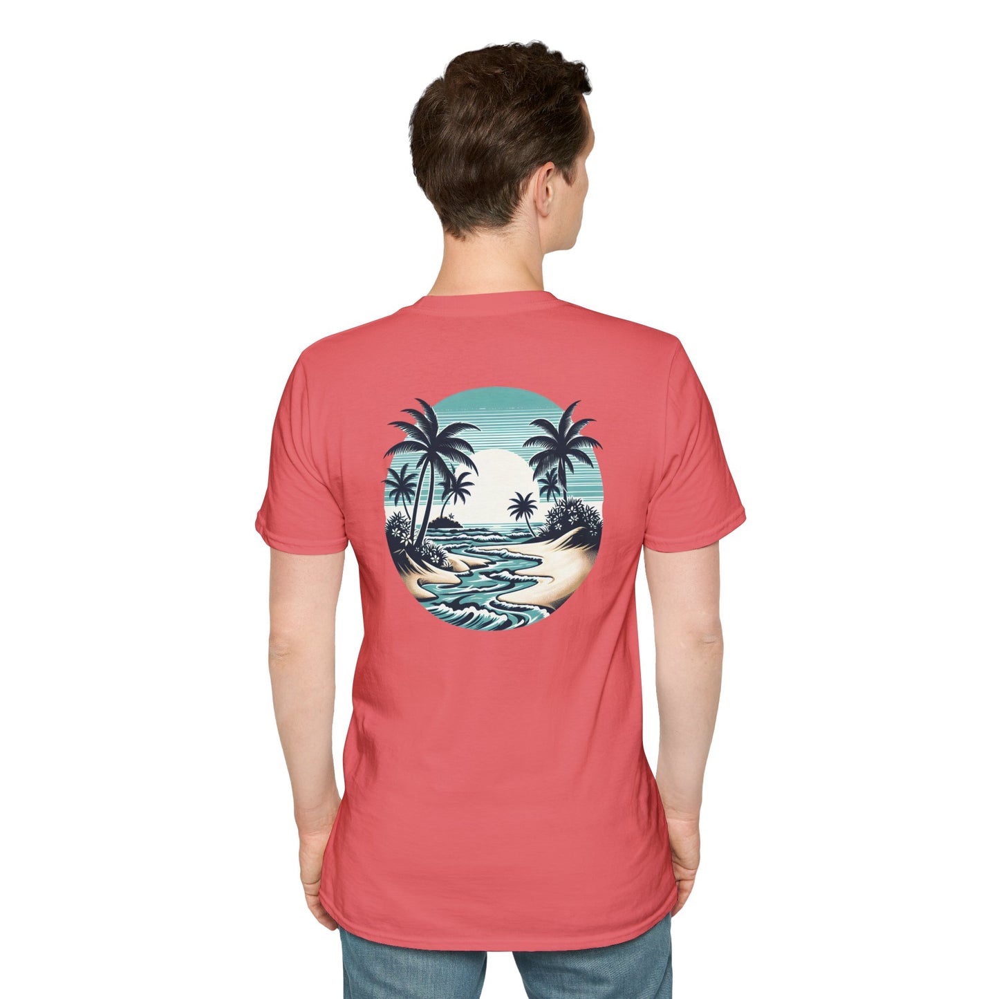 Tropical Vibes T-Shirt - Unisex Softstyle, Beachwear, Summer Fashion, Vacation Tee, Relaxed Fit, Outdoor Events