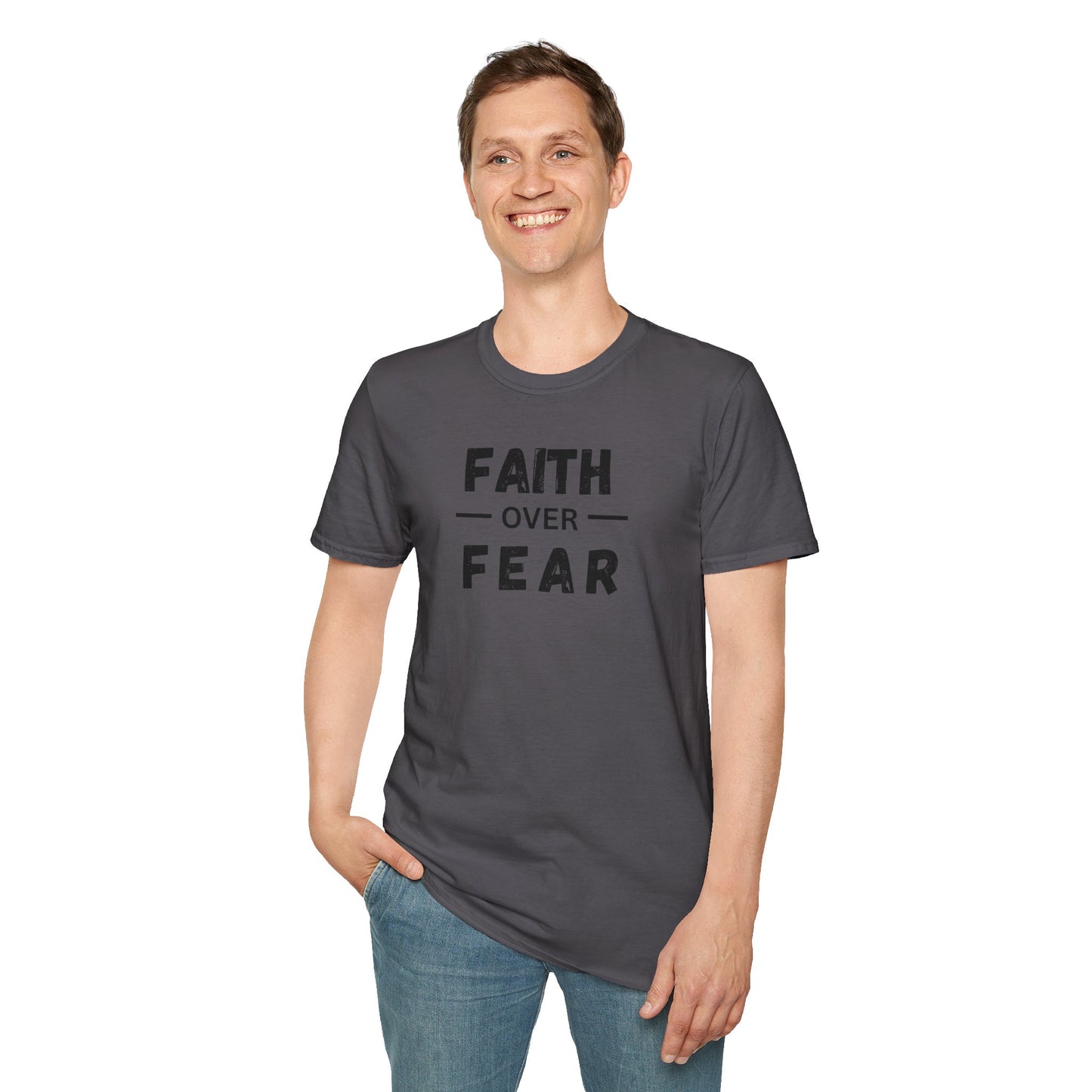 Faith Inspired Unisex T-Shirt - Faith Over Fear Design