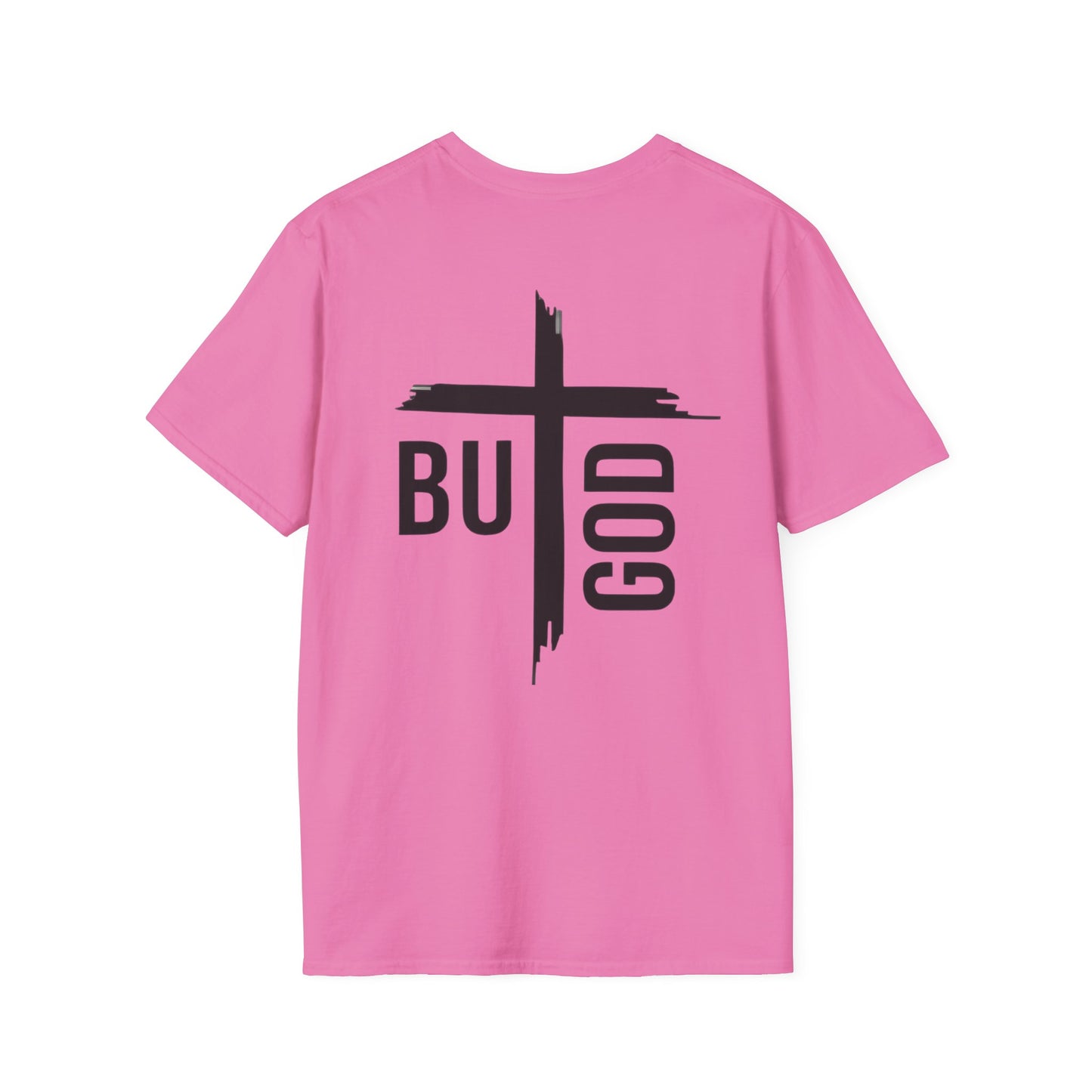 Faith Inspired Unisex Softstyle T-Shirt - 'BUT GOD' - Inspirational Gift for Believers