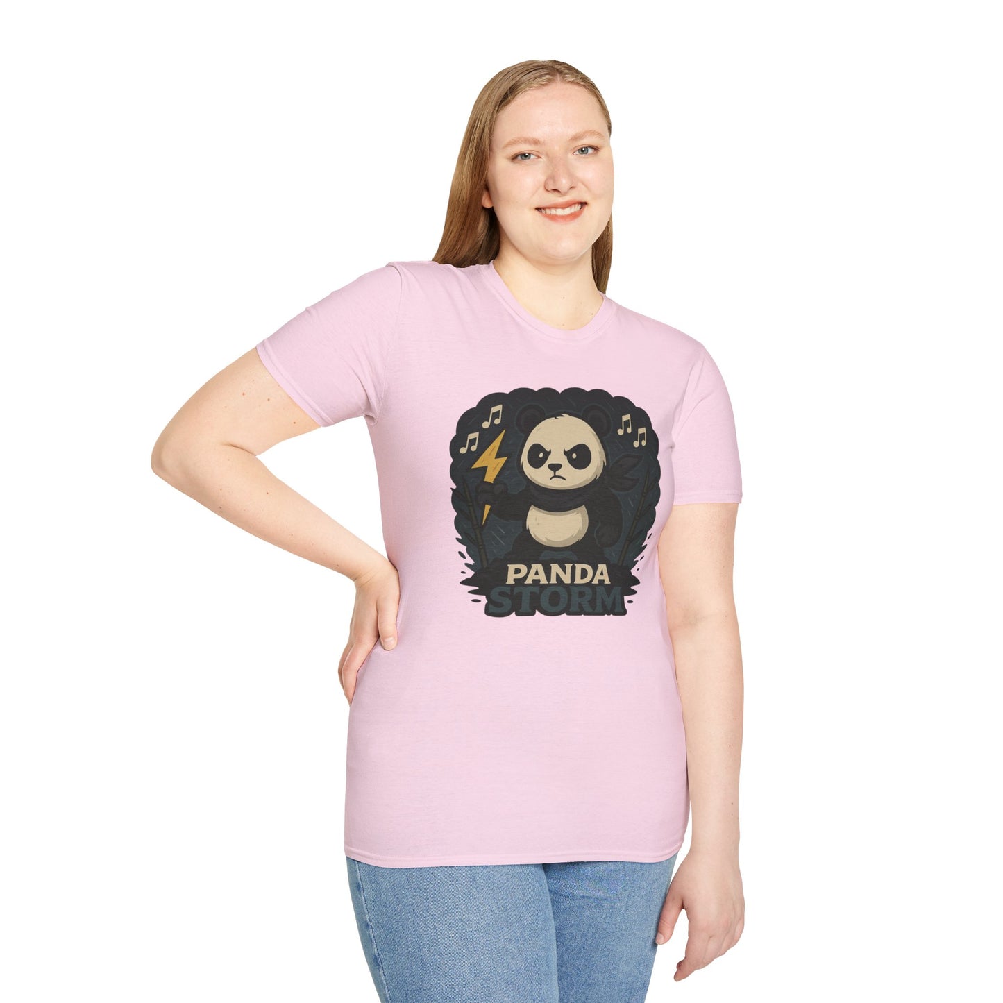 Panda Storm Tee for Animal and Music Lovers - Softstyle T-Shirt
