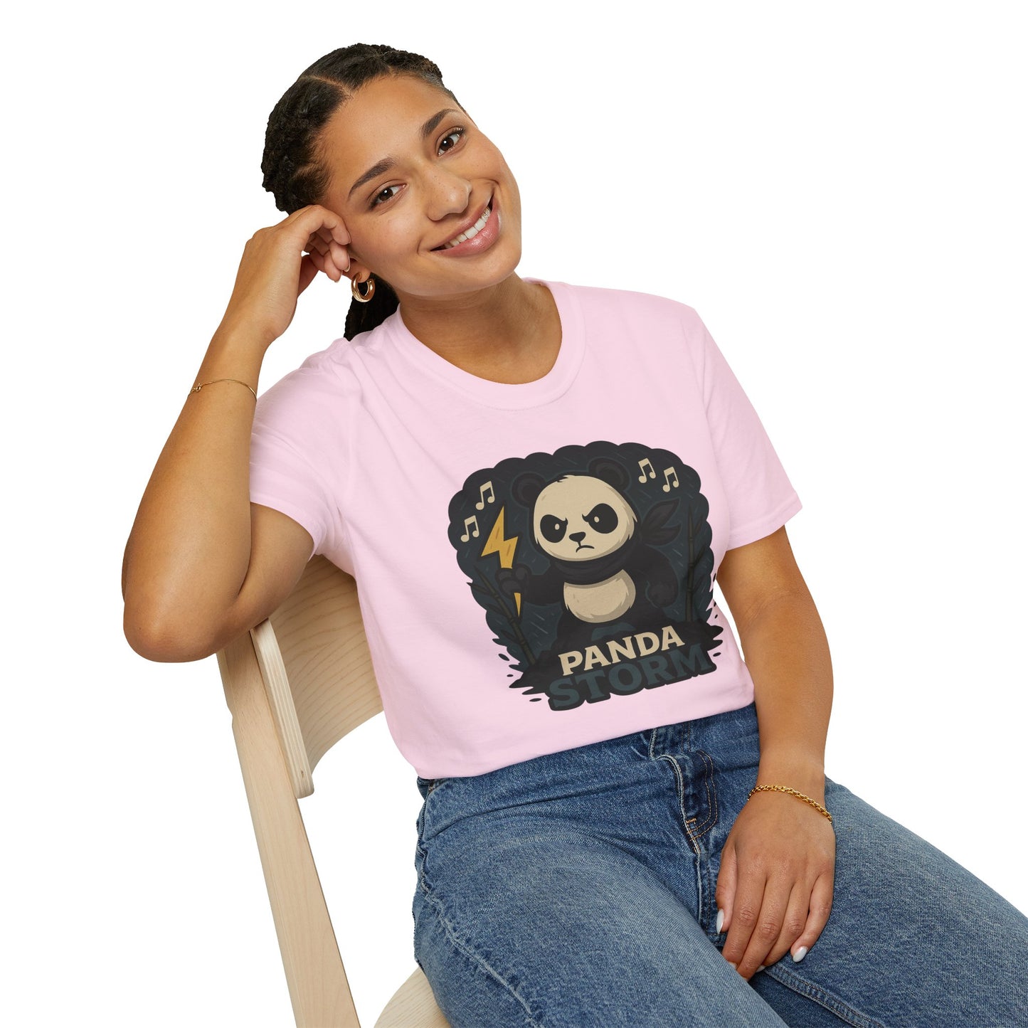 Panda Storm Tee for Animal and Music Lovers - Softstyle T-Shirt