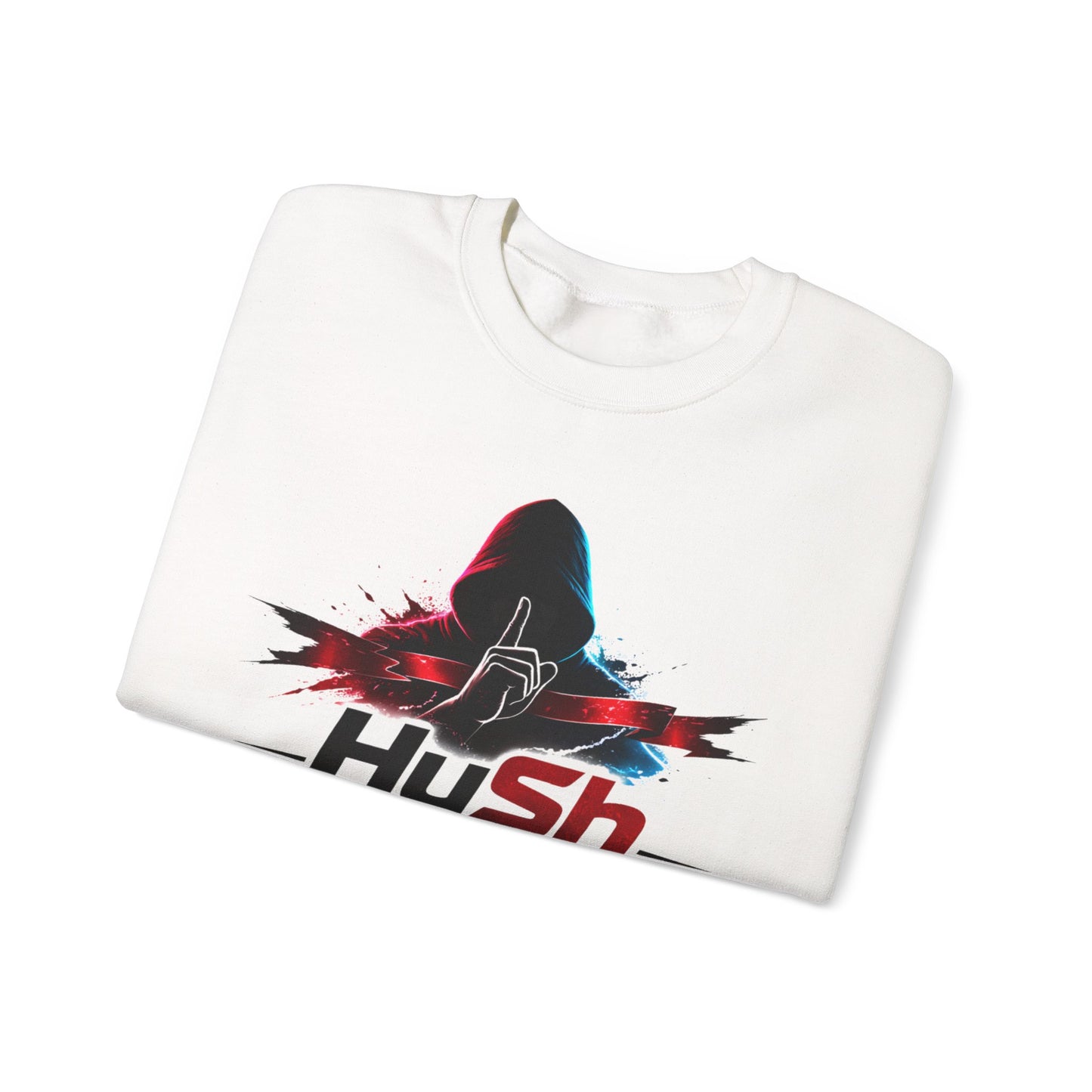 #HuSh Unisex Heavy Blend™ Crewneck Sweatshirt  | Hustle Until Success Happens, #HuShMovement TikTok Logo