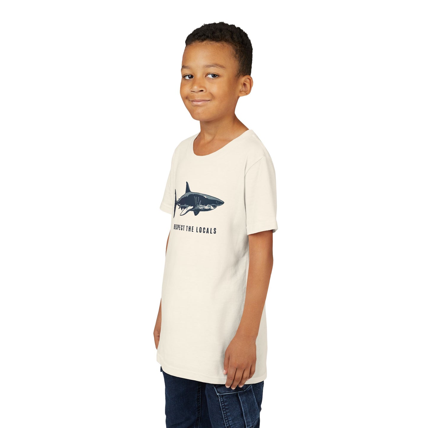 Kids Shark Youth Tee | Respect The Locals | Shark Lovers Shirt