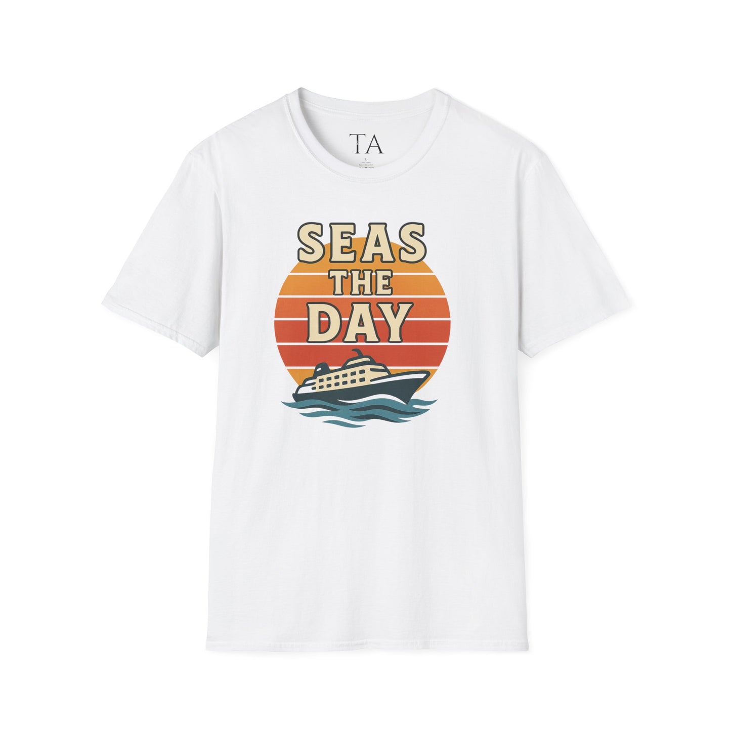 Seas the Day Unisex T-Shirt, Vintage Cruise Tee, Nautical Graphic Shirt, Summer Vacation Apparel, Beach Lover Gift