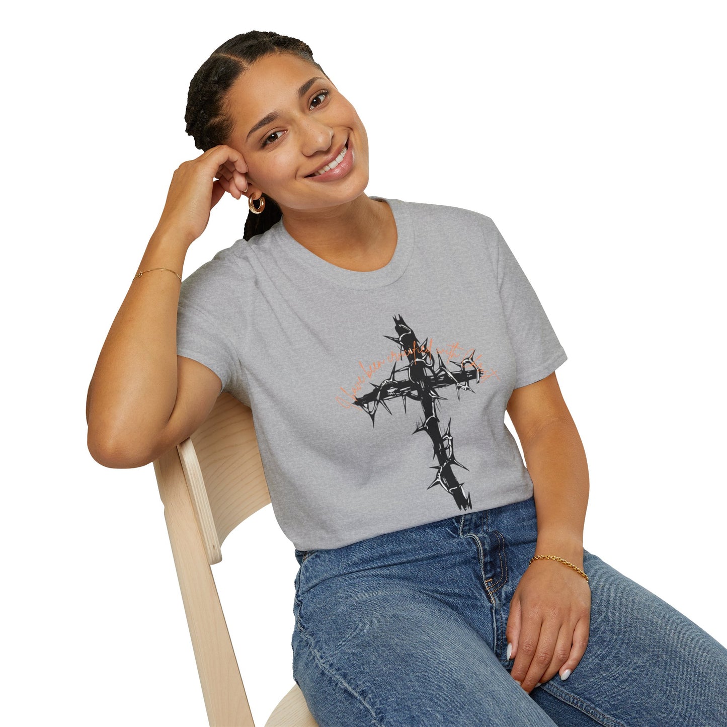 Faith Inspired Christian Cross Unisex T-Shirt - 'I Have Been Crucified with Christ' Design