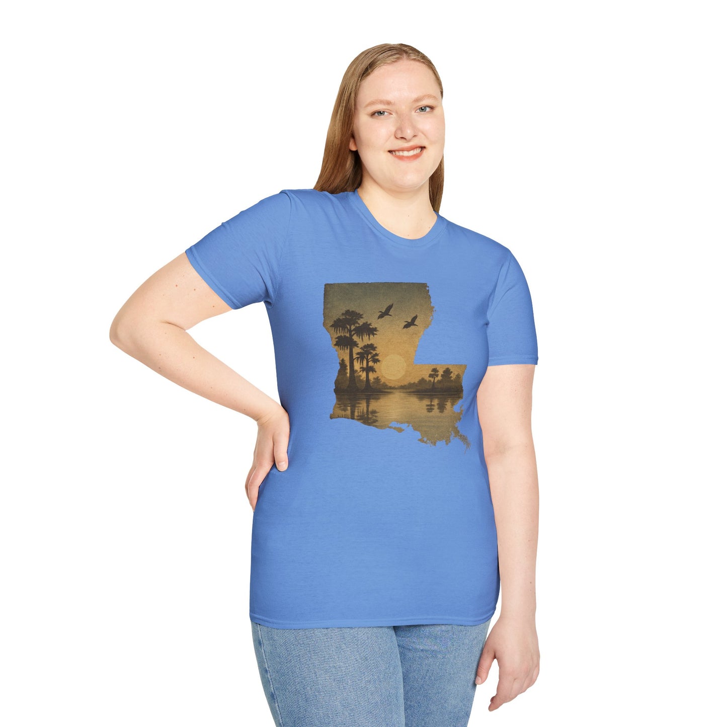 Louisiana Sunset Unisex T-Shirt - Souvenir Tee for Nature Lovers and Lake Life Enthusiasts