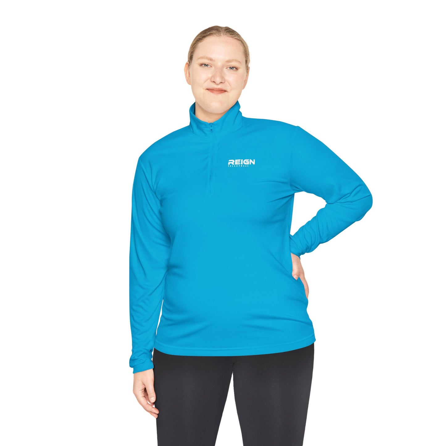 Reign Volleyball Quarter-Zip Pullover — Minimal 'weekend' Chest Logo Pullover