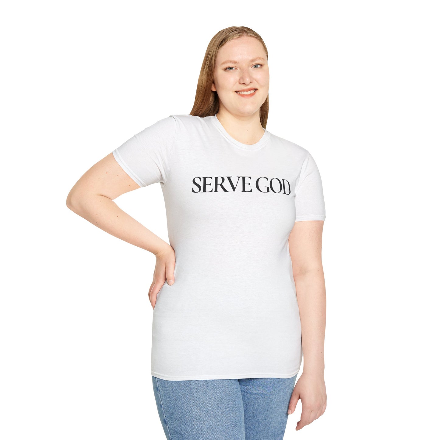 Faith Inspired "Serve God" T-Shirt - Inspirational Faith-Based Christian Gift
