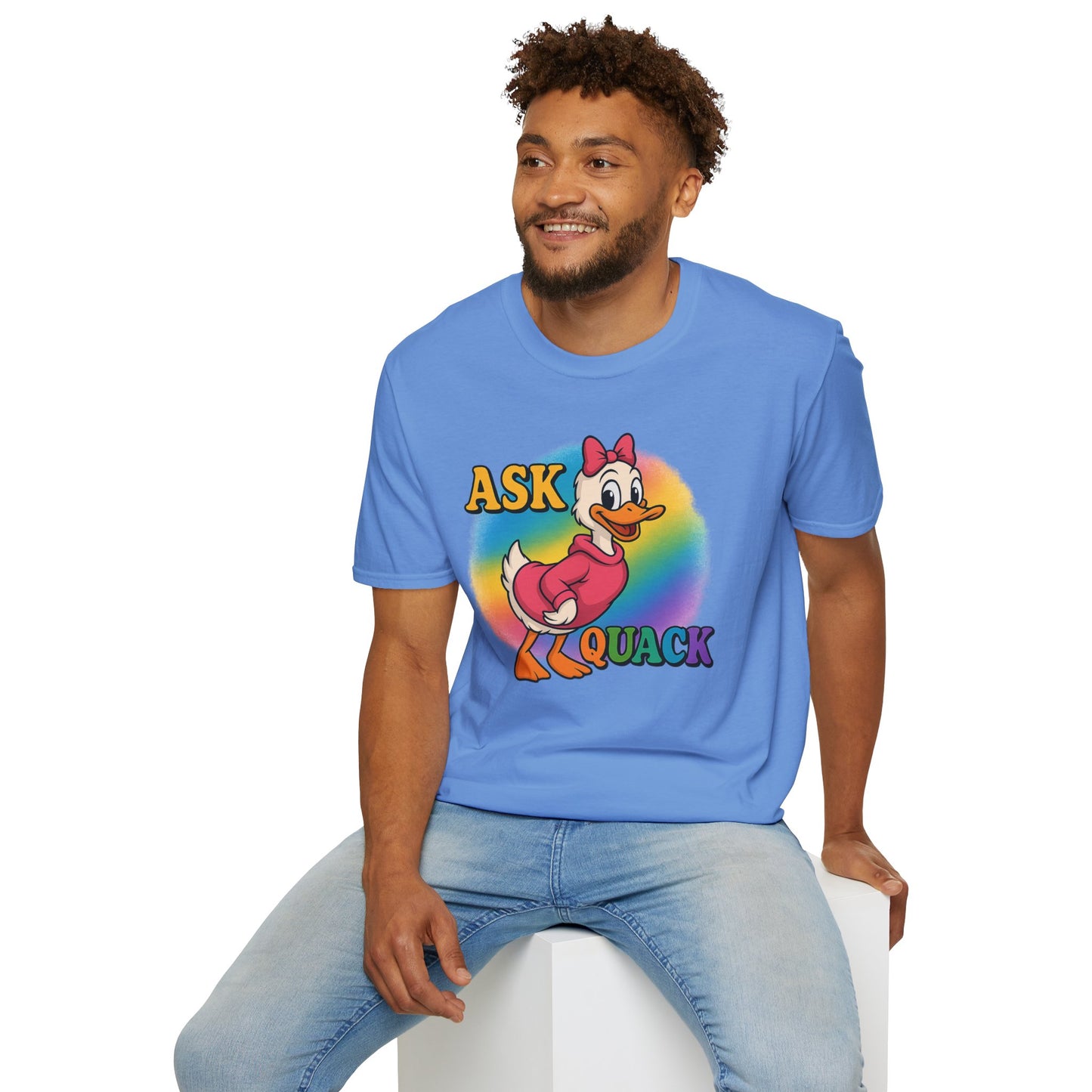 Ask Quack Duck Unisex T-Shirt - Funny Graphic Tee for Kids and Adults