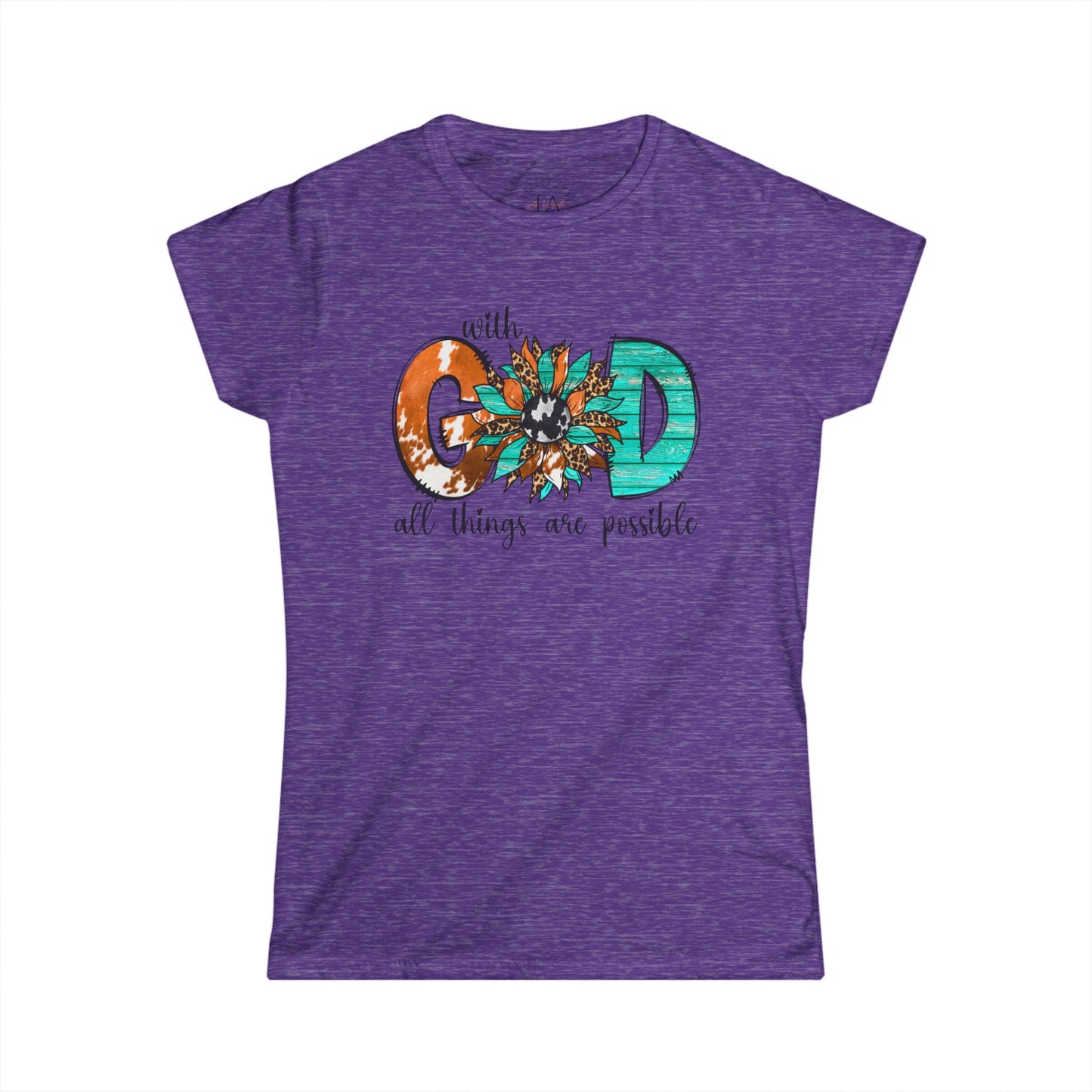 Women's Inspirational Softstyle Tee - "With God All Things Are Possible" - Faith Tee, Christian Shirt, Gift for Her, Uplifting [...]