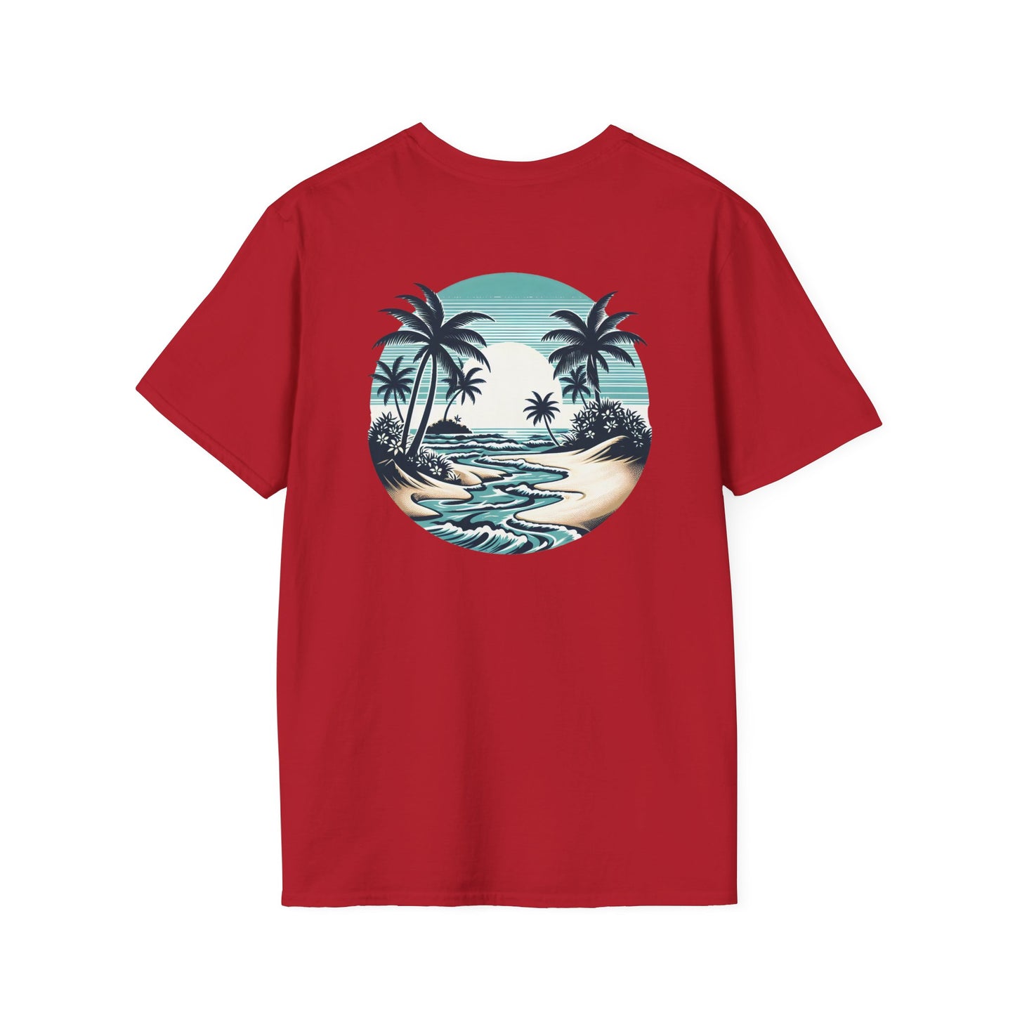 Tropical Vibes T-Shirt - Unisex Softstyle, Beachwear, Summer Fashion, Vacation Tee, Relaxed Fit, Outdoor Events