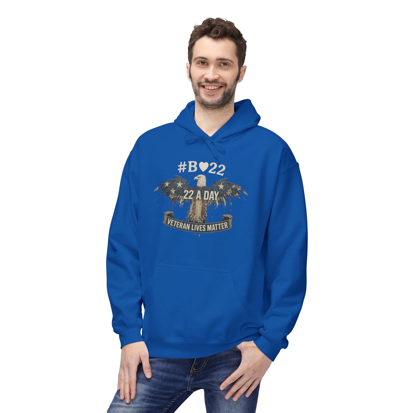 #B🤍22 Veteran Lives Matter Hoodie - Unisex Fleece Sweatshirt