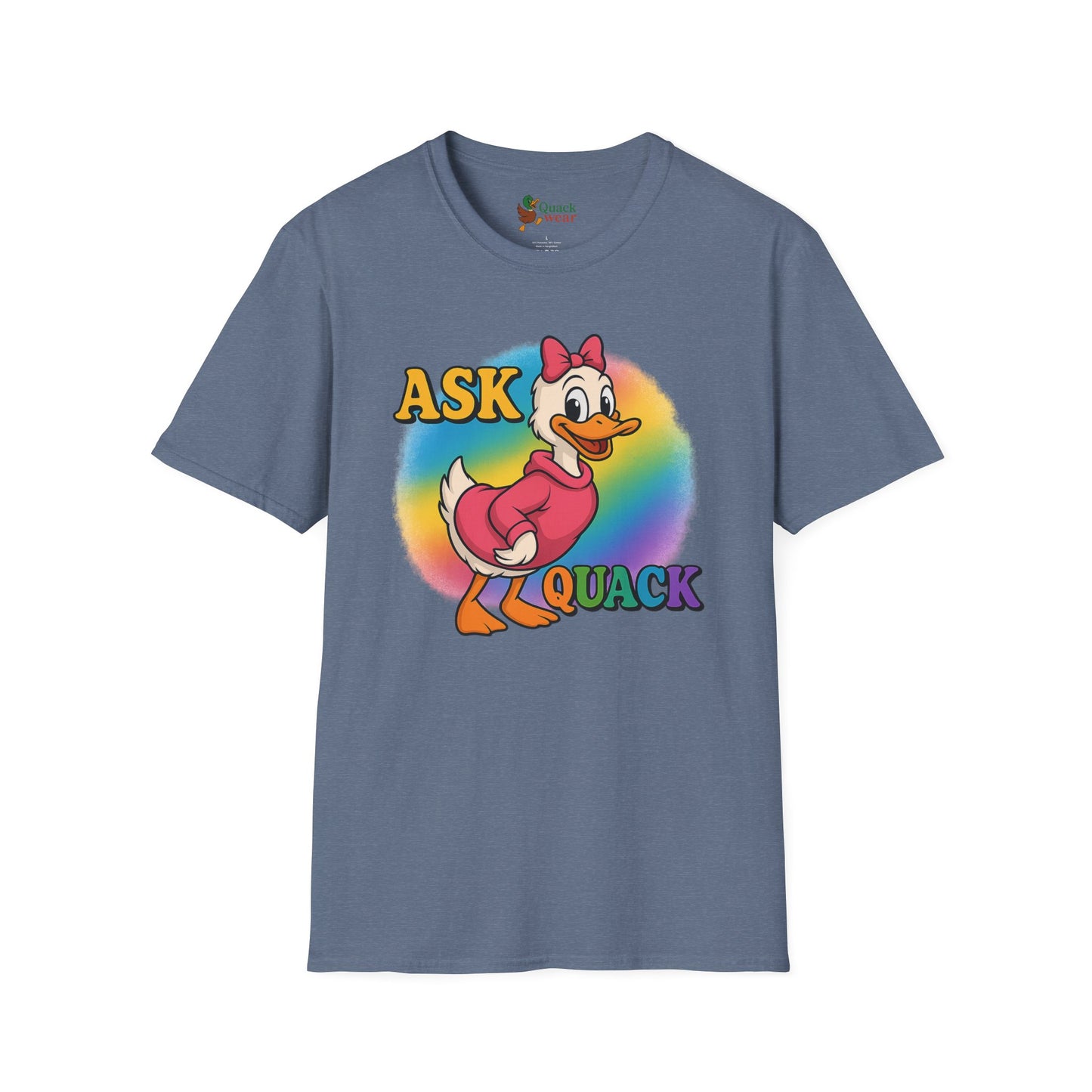 Ask Quack Duck Unisex T-Shirt - Funny Graphic Tee for Kids and Adults