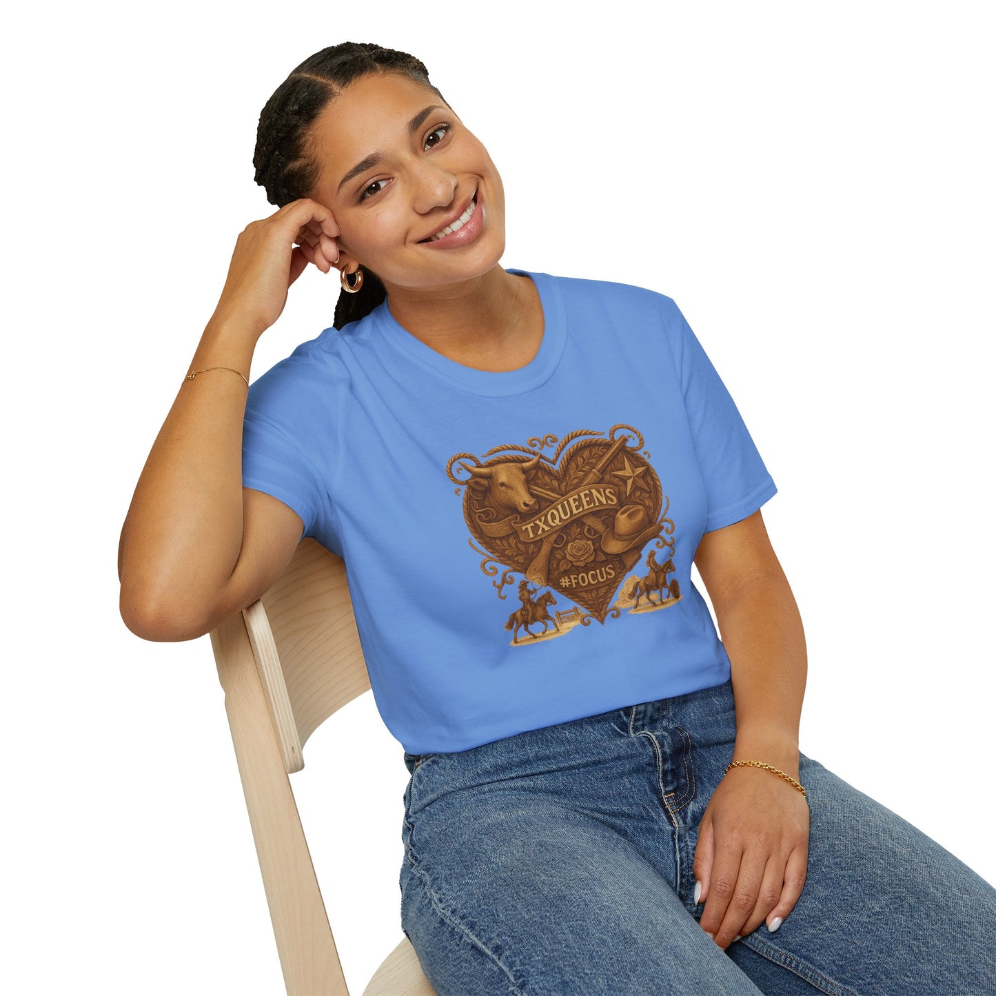 Texas Queens Graphic Tee | Soft Unisex T-Shirt, Trendy Shirt for Women, Cute Gift for Queens, Birthday Celebration, Everyday Style. Women's
