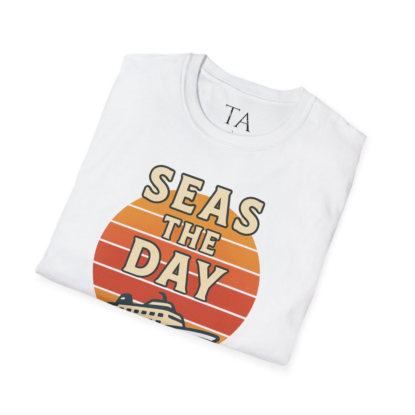 Seas the Day Unisex T-Shirt, Vintage Cruise Tee, Nautical Graphic Shirt, Summer Vacation Apparel, Beach Lover Gift