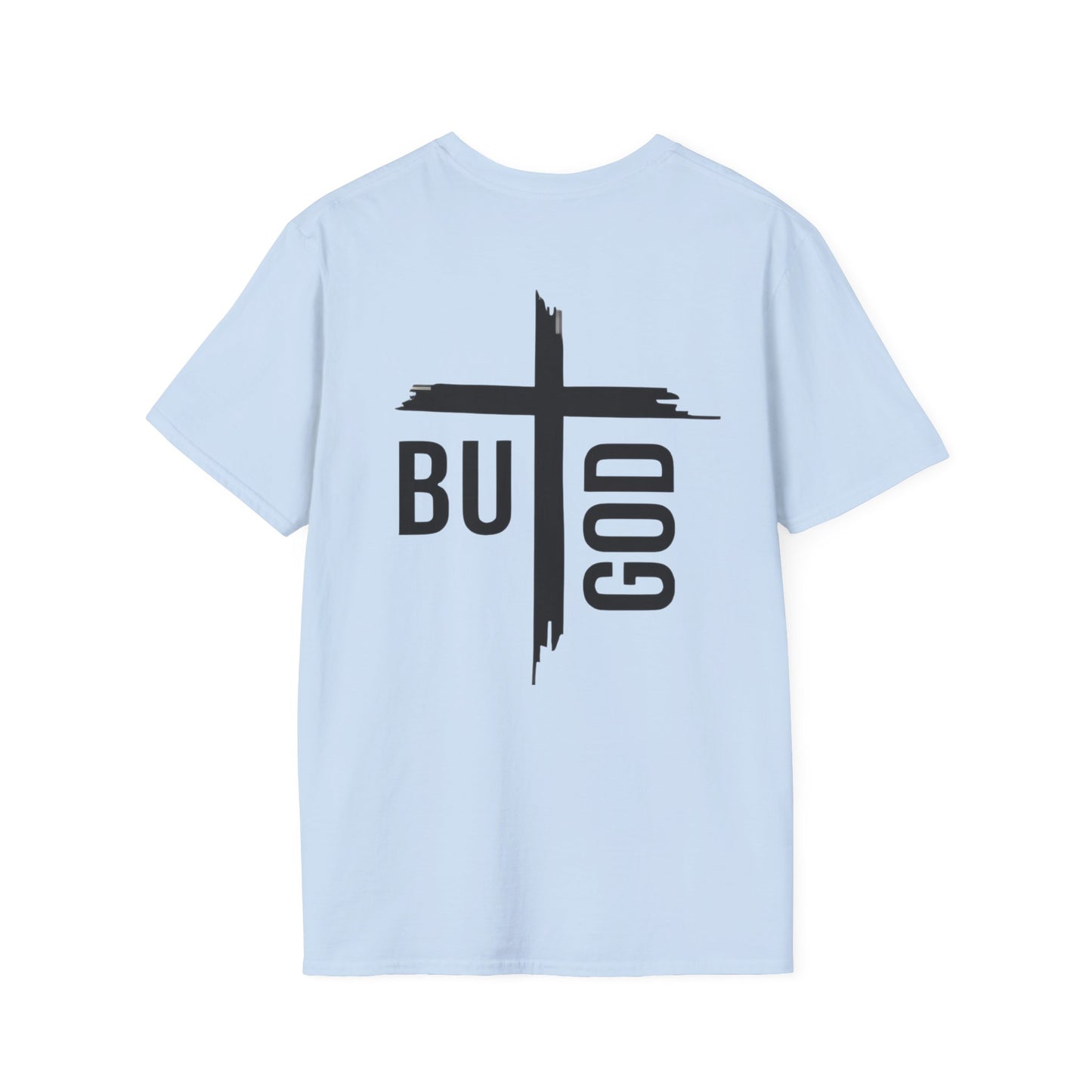 Faith Inspired Unisex Softstyle T-Shirt - 'BUT GOD' - Inspirational Gift for Believers