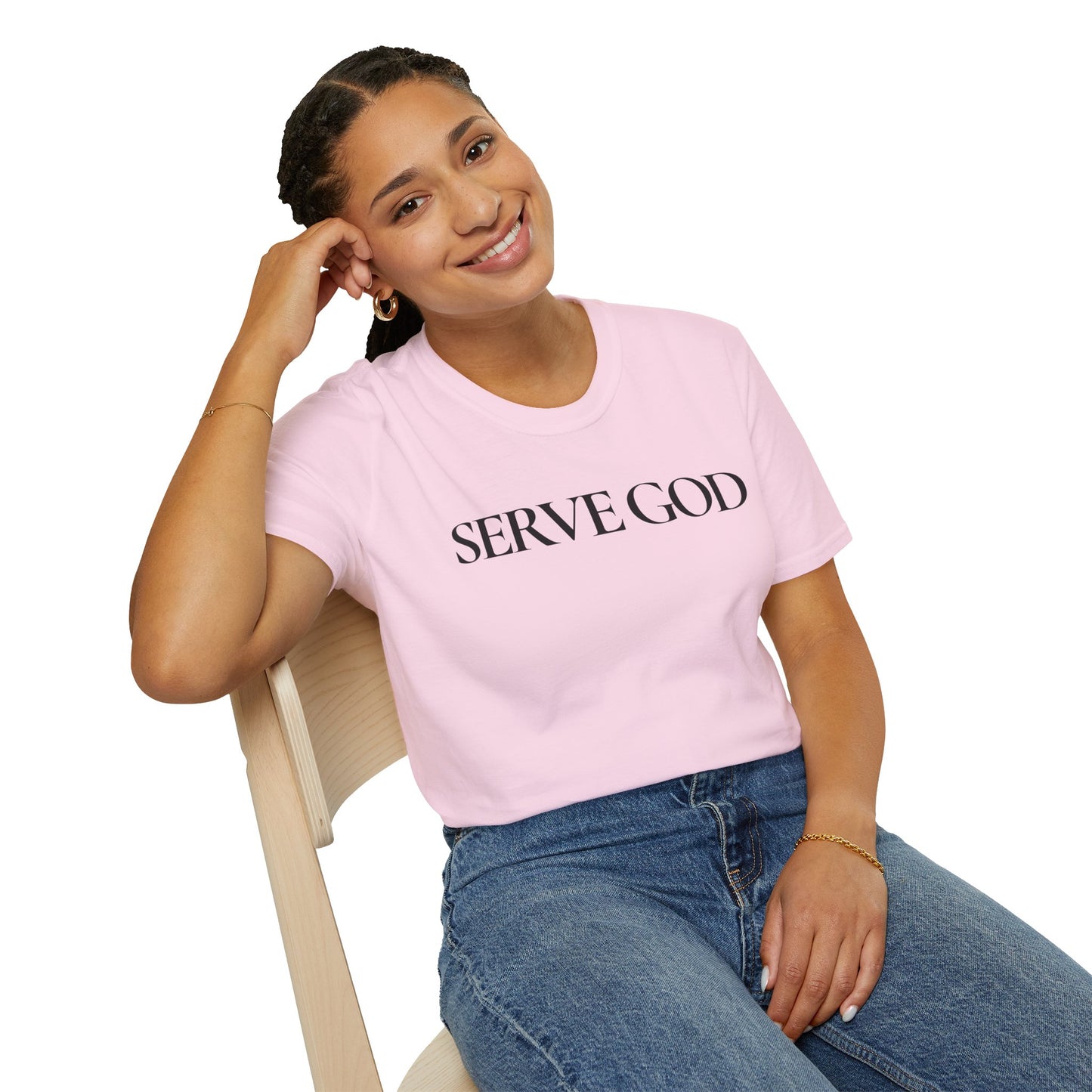Faith Inspired "Serve God" T-Shirt - Inspirational Faith-Based Christian Gift