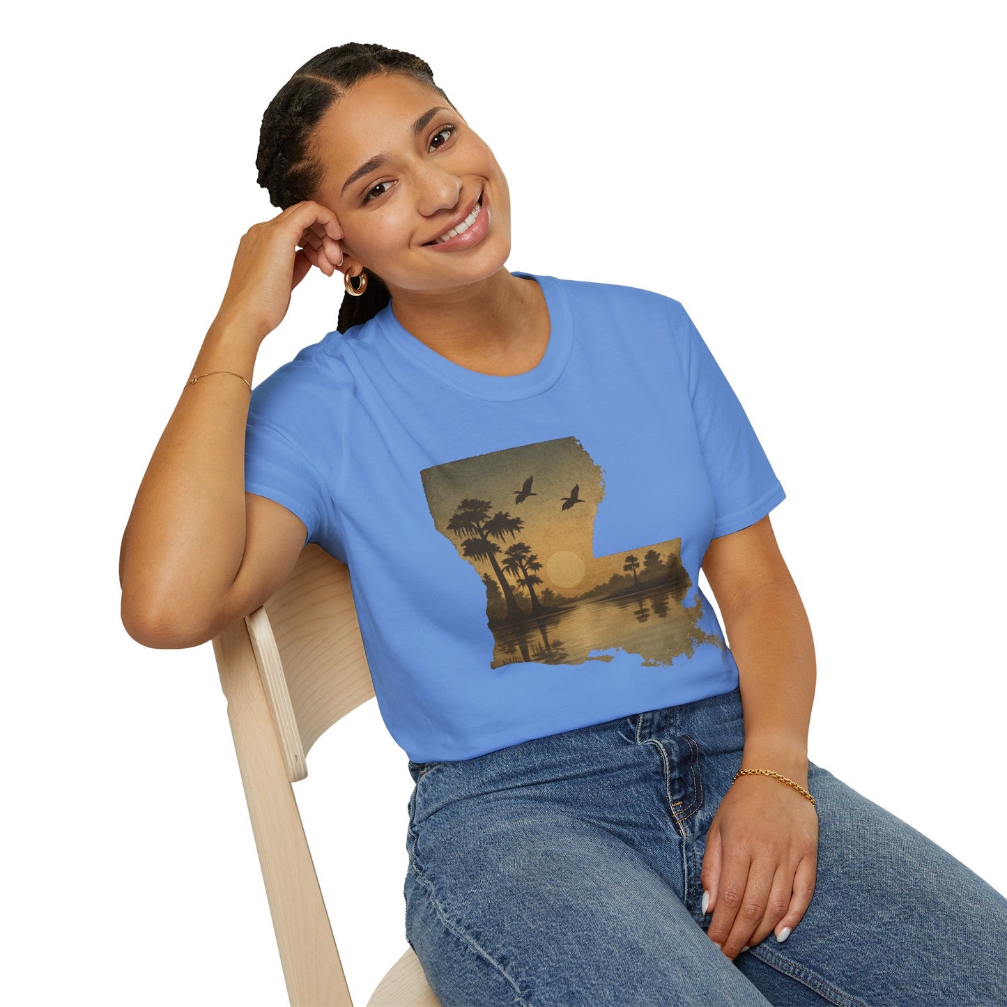 Louisiana Sunset Unisex T-Shirt - Souvenir Tee for Nature Lovers and Lake Life Enthusiasts