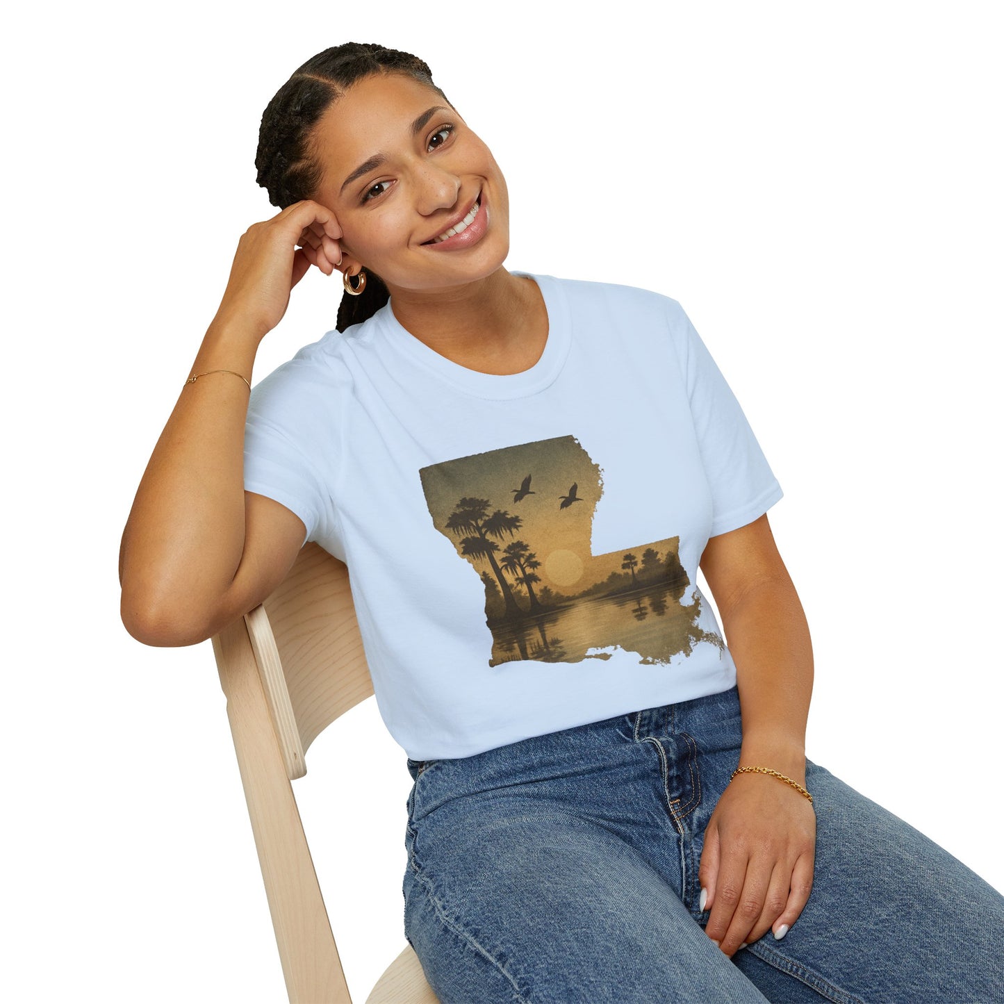 Louisiana Sunset Unisex T-Shirt - Souvenir Tee for Nature Lovers and Lake Life Enthusiasts