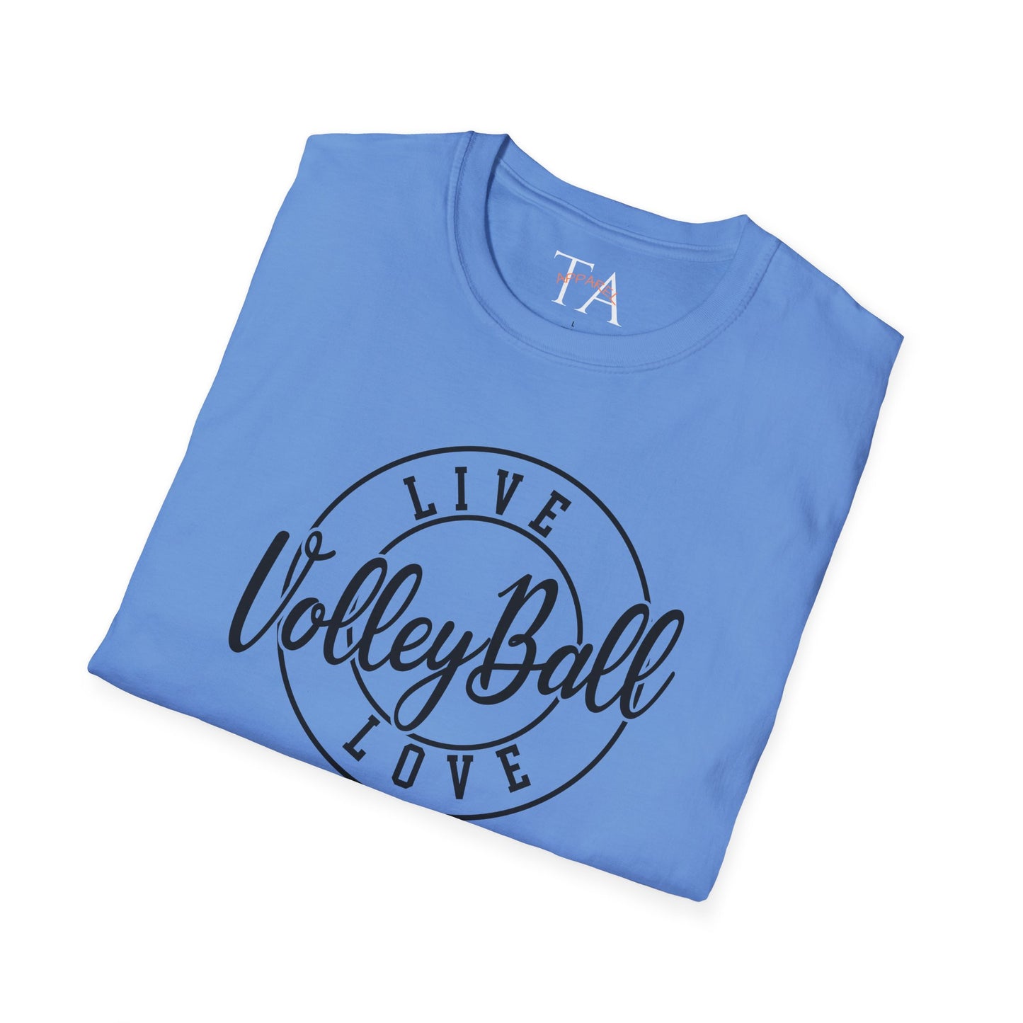 Volleyball Live Love Unisex Softstyle T-Shirt, Sports Tee, Volleyball Gift, Game Day Apparel, Casual Wear, Activewear