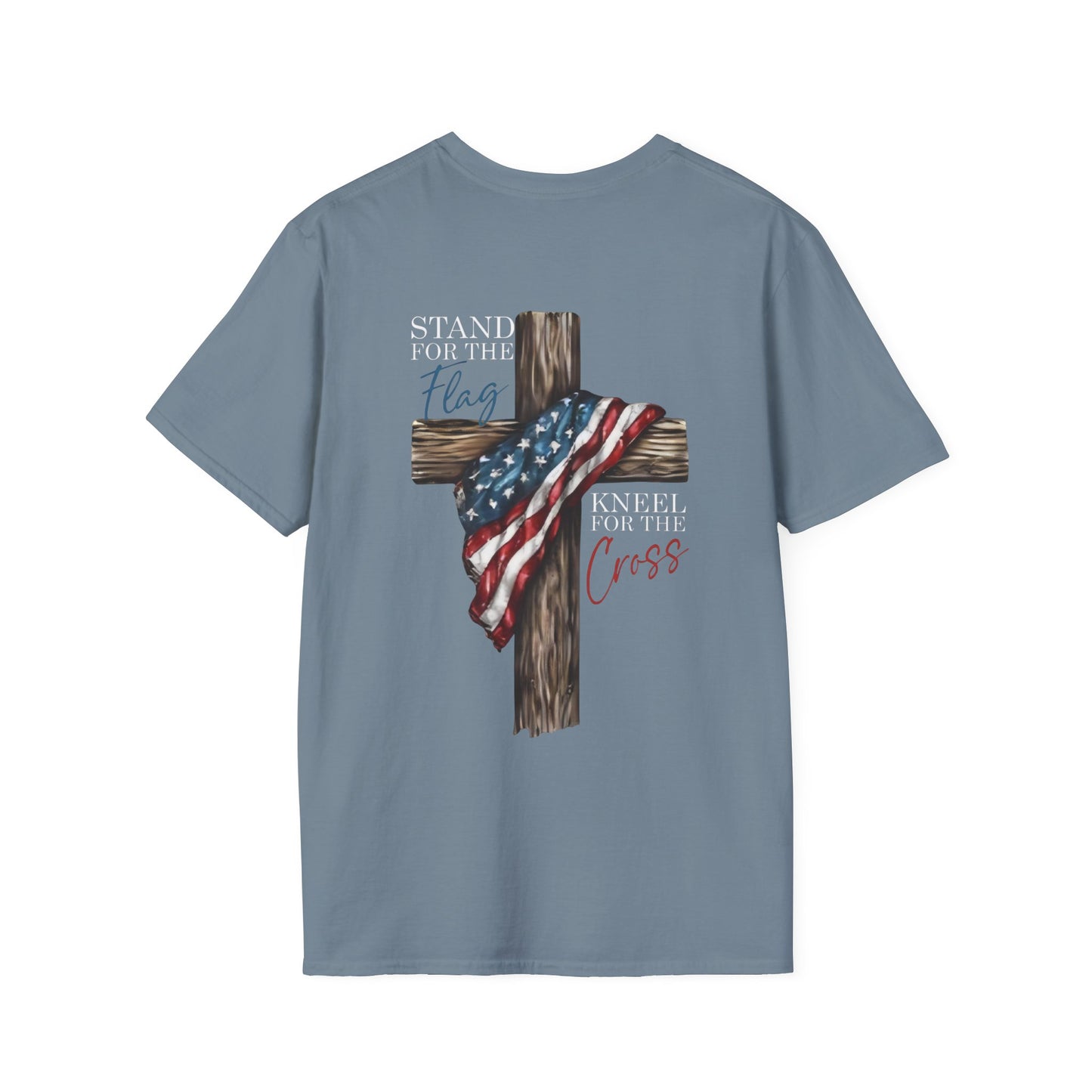 Stand for the Flag, Kneel for the Cross - Patriotic Religious T-Shirt, Faith-Based Apparel, Independence Day Outfit, Christian Gift