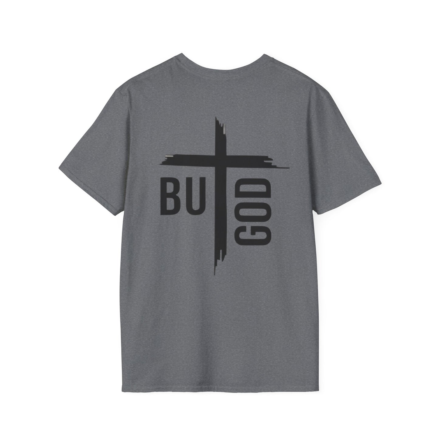 Faith Inspired Unisex Softstyle T-Shirt - 'BUT GOD' - Inspirational Gift for Believers