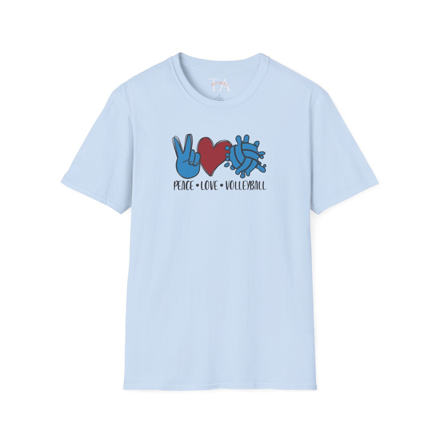 Peace Love Volleyball Unisex T-Shirt, Casual Tee, Sports Apparel, Gift for Volleyball Lovers, Summer Fashion