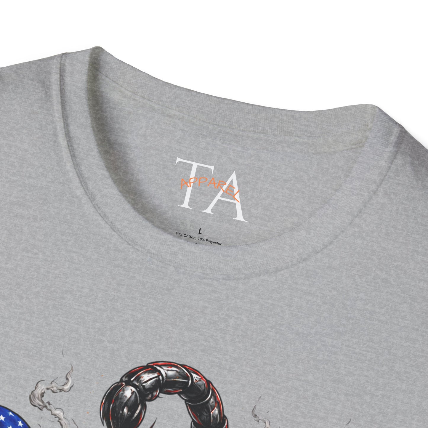 Scorpion design with US UK Flags T-Shirt | Patriotic Skull Tee