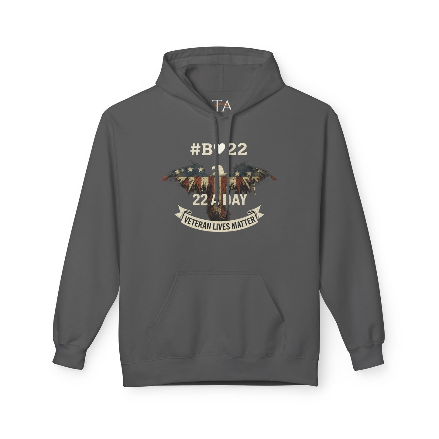 #B🤍22 Fleece Hoodie Veteran Lives Matter Sweatshirt