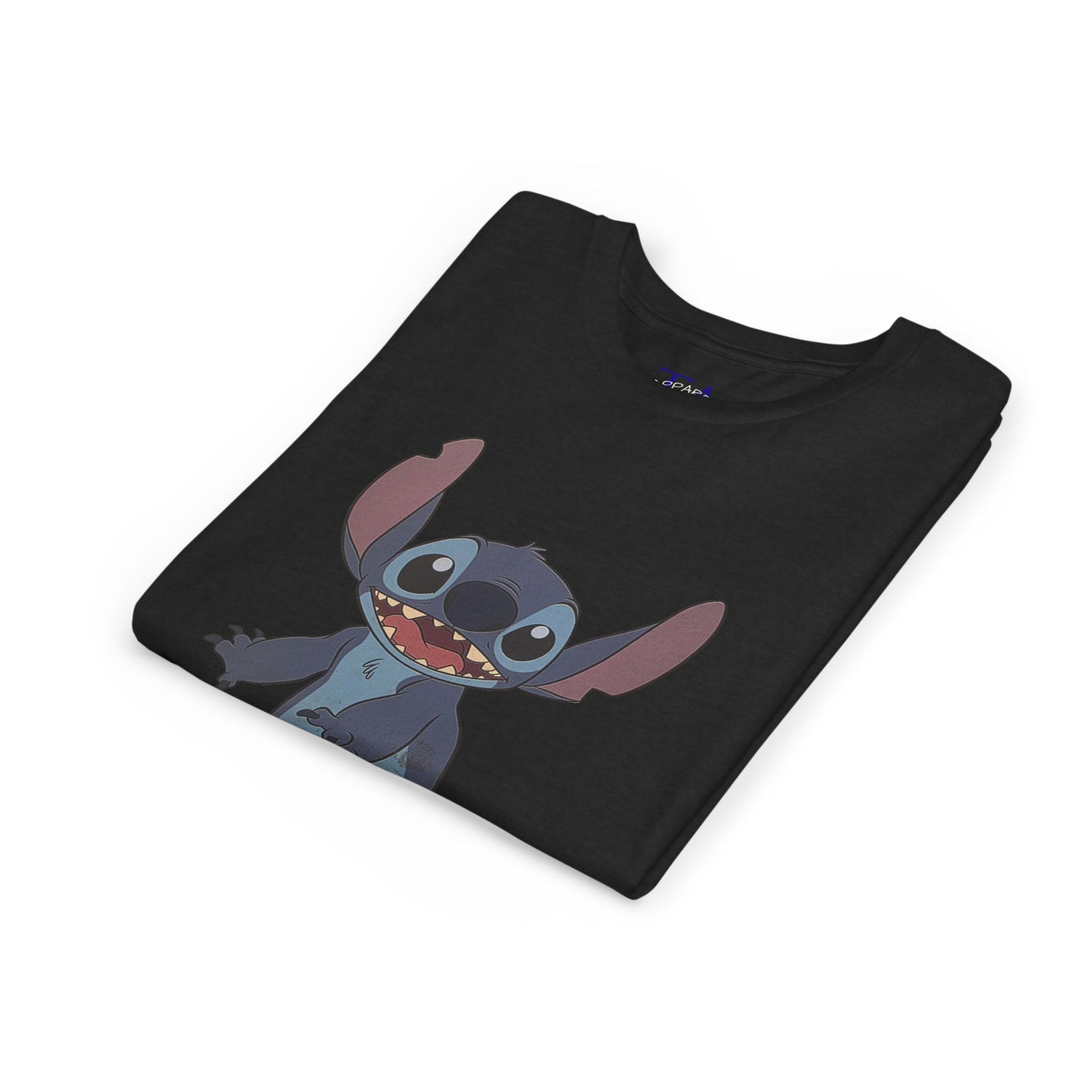 Kids Short Sleeve Tee with Stitch, Cute Kids Tee, Fun Gift for Boys & Girls, Birthday Gift, Summer Wear, Kids' Fashion