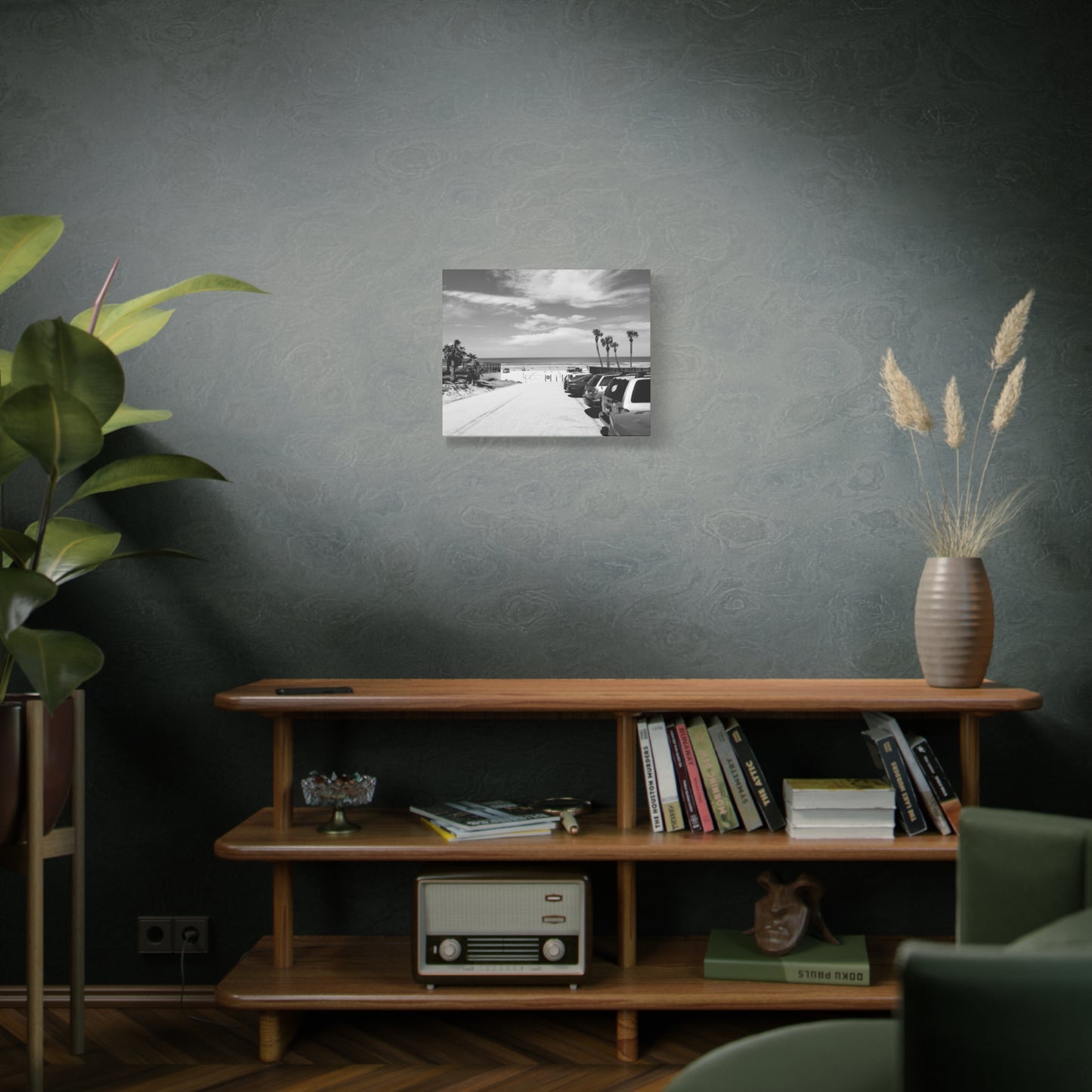 Serene Black & White Beach Vibes - Canvas Art