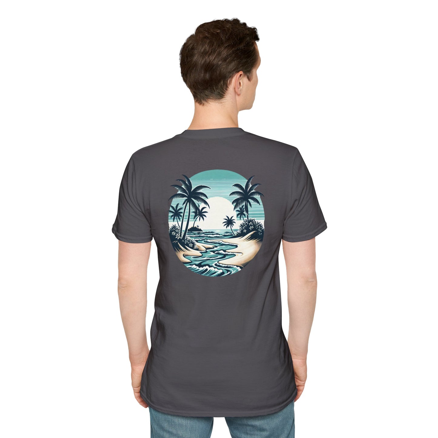 Tropical Vibes T-Shirt - Unisex Softstyle, Beachwear, Summer Fashion, Vacation Tee, Relaxed Fit, Outdoor Events