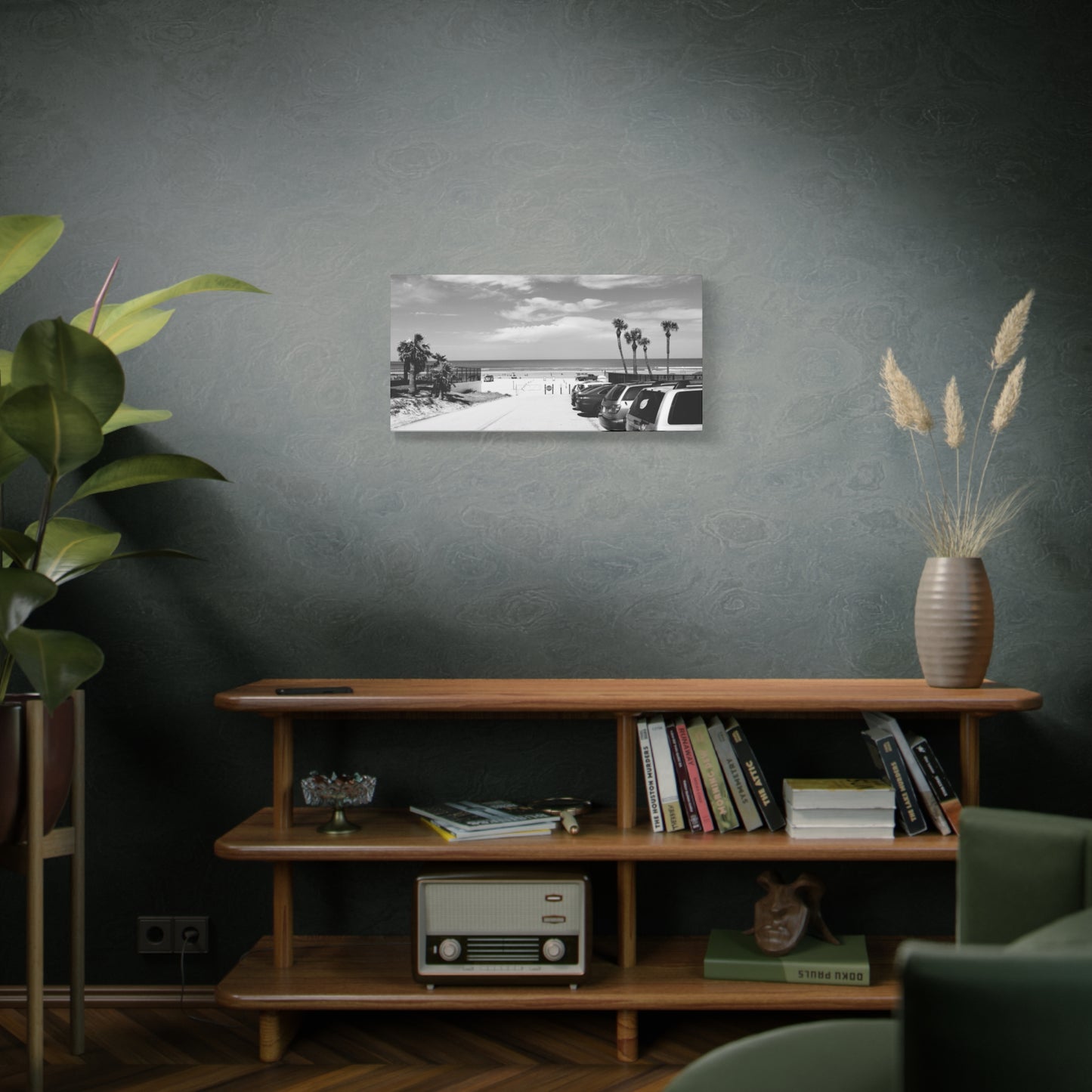 Serene Black & White Beach Vibes - Canvas Art