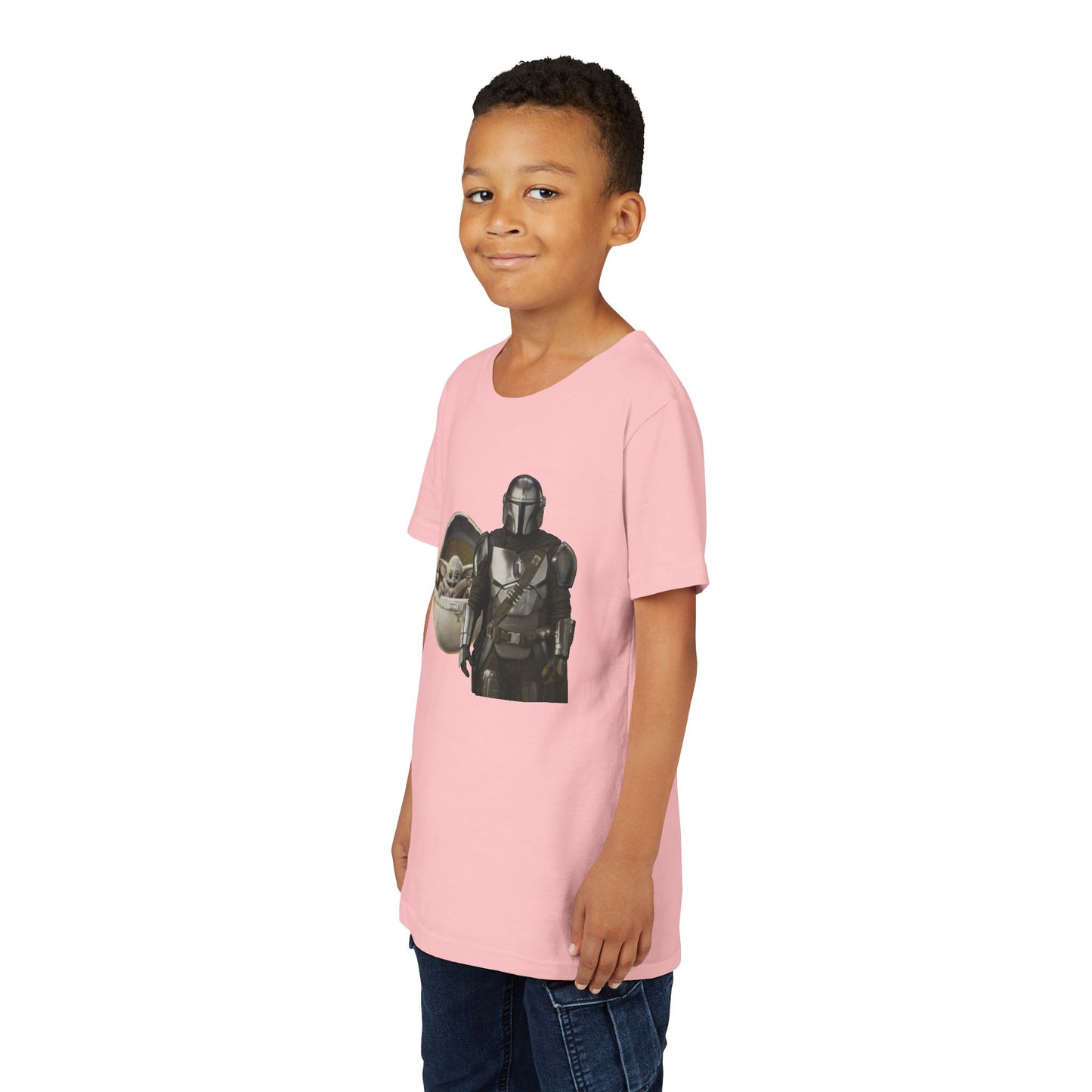 Kids Star Wars Inspired Youth Tee, Mandalorian T-Shirt, Grogu Shirt, Galaxy Adventure, Kids Summer Outfit, Birthday Gift