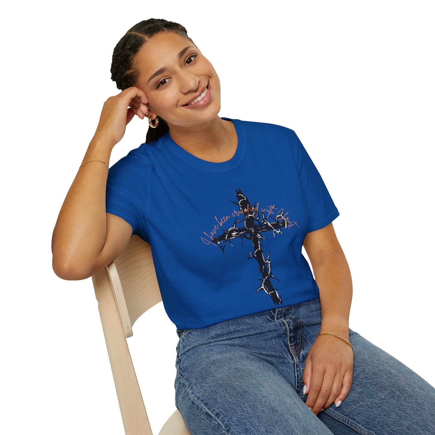 Faith Inspired Christian Cross Unisex T-Shirt - 'I Have Been Crucified with Christ' Design