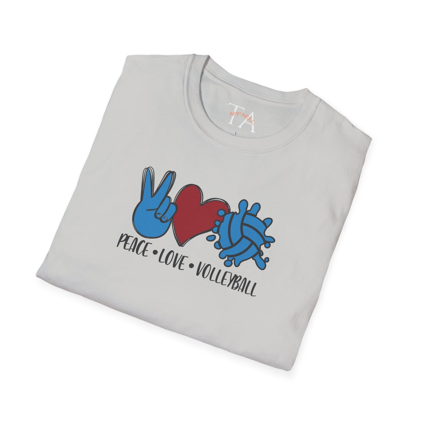 Peace Love Volleyball Unisex T-Shirt, Casual Tee, Sports Apparel, Gift for Volleyball Lovers, Summer Fashion