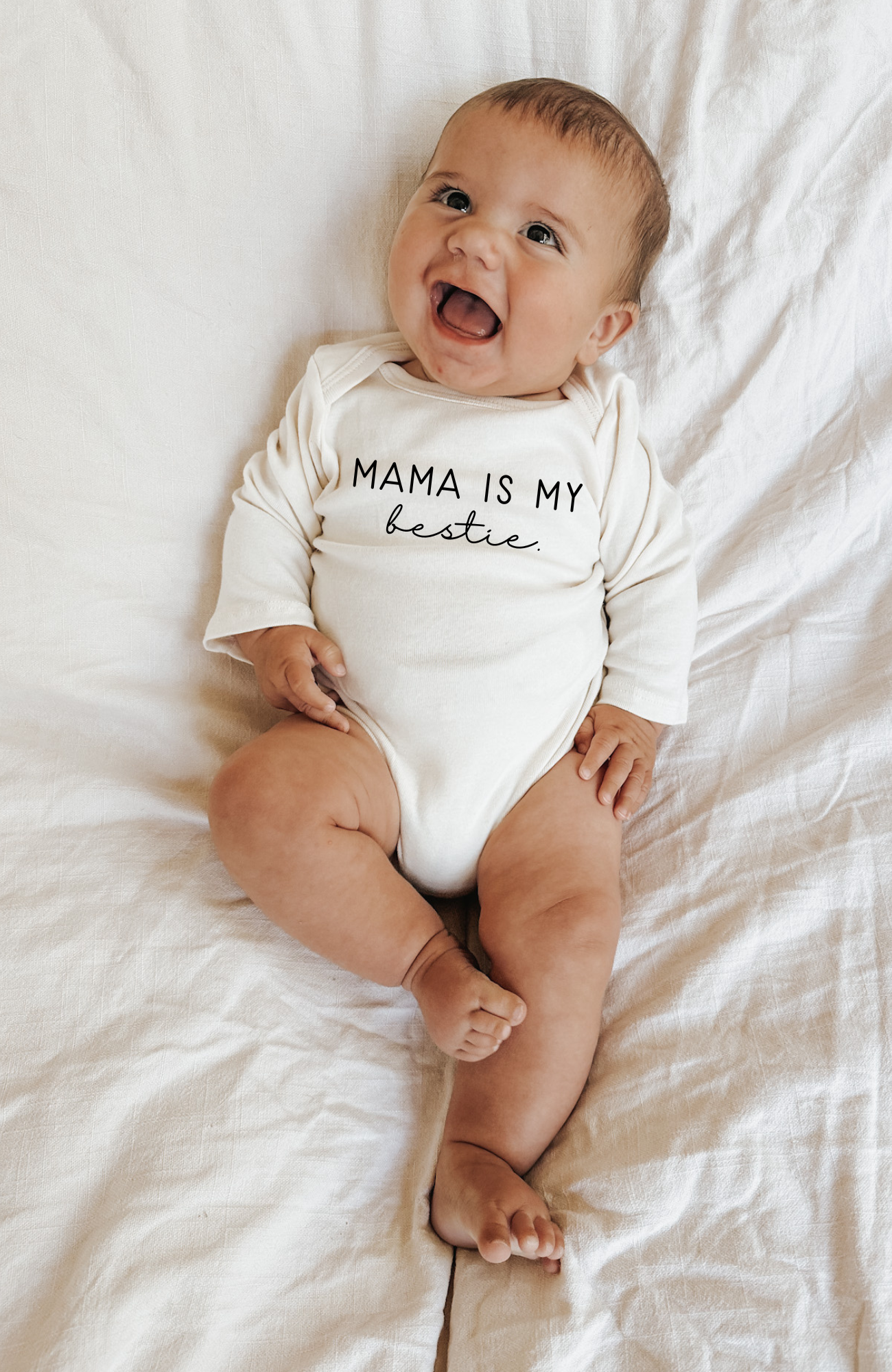Tenth & Pine - Mama is My Bestie Organic Bodysuit Long Sleeve