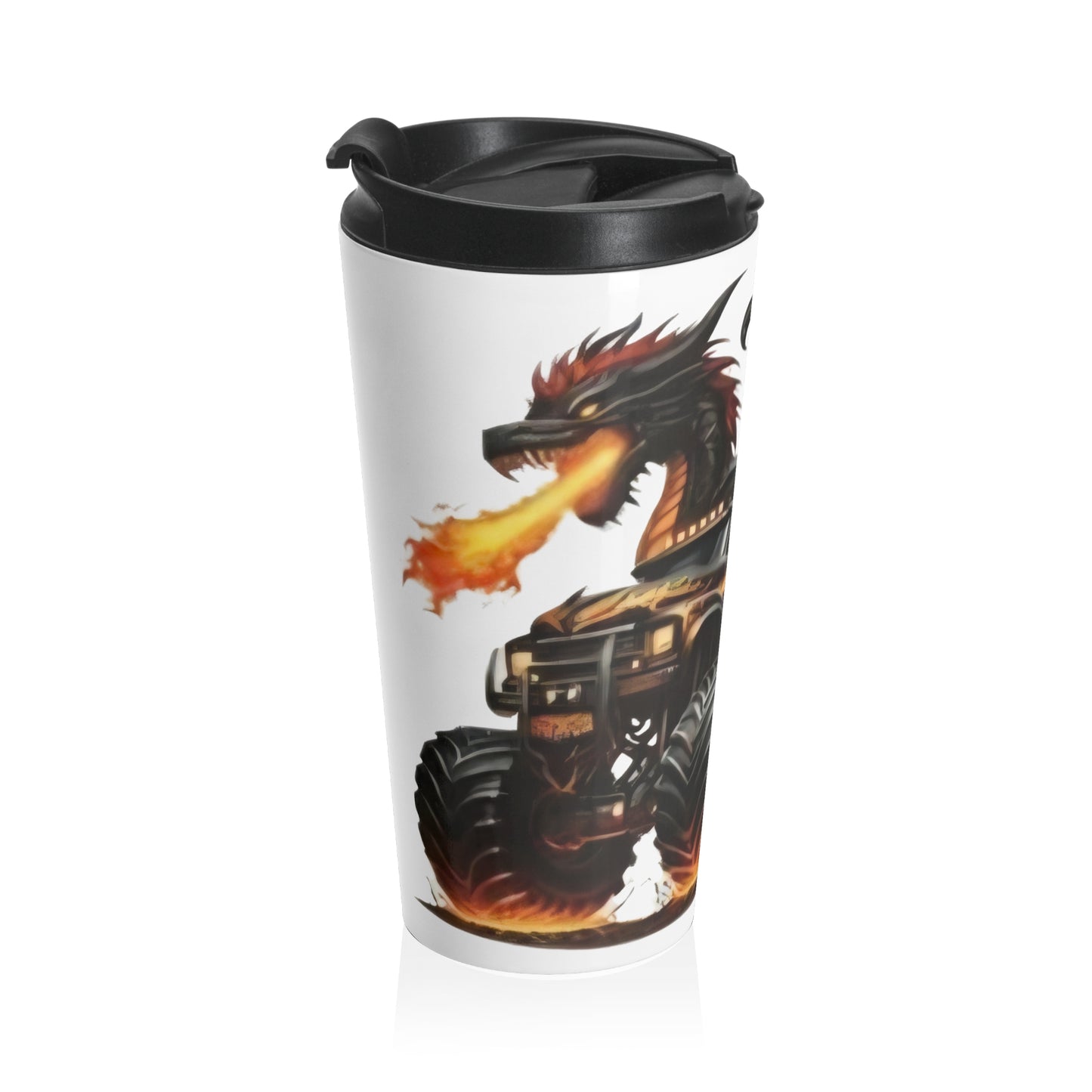Kids Tumbler - Fiery Monster Truck Travel Mug | Unique Adventure Gift, Off-Road Lover's Coffee Cup, Road Trip Essential, Birthday Present, [...]