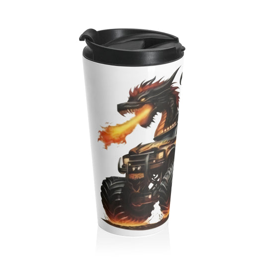 Kids Tumbler - Fiery Monster Truck Travel Mug | Unique Adventure Gift, Off-Road Lover's Coffee Cup, Road Trip Essential, Birthday Present, [...]