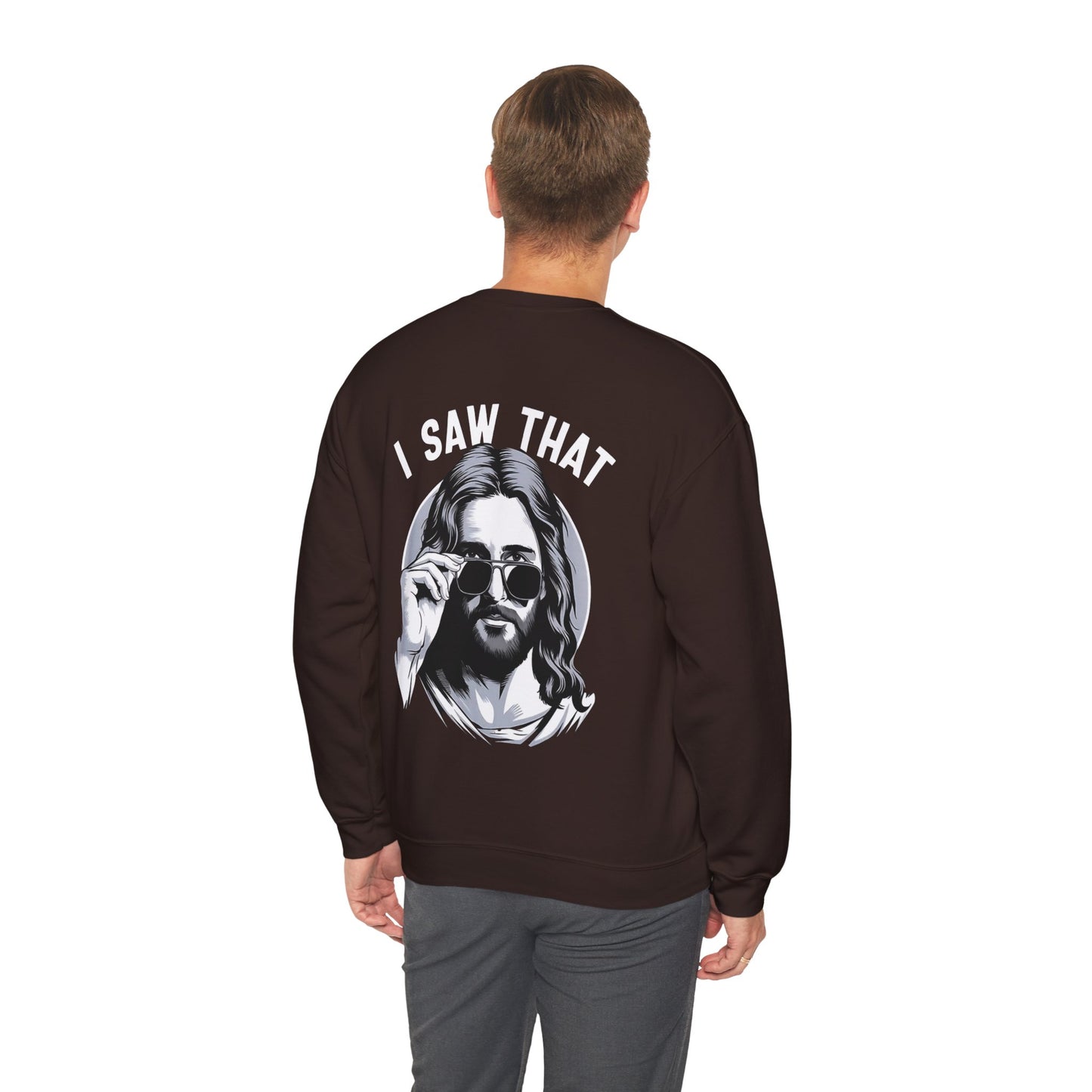 Faith Inspired Christian Humor Sweatshirt - 'I Saw That' Crewneck