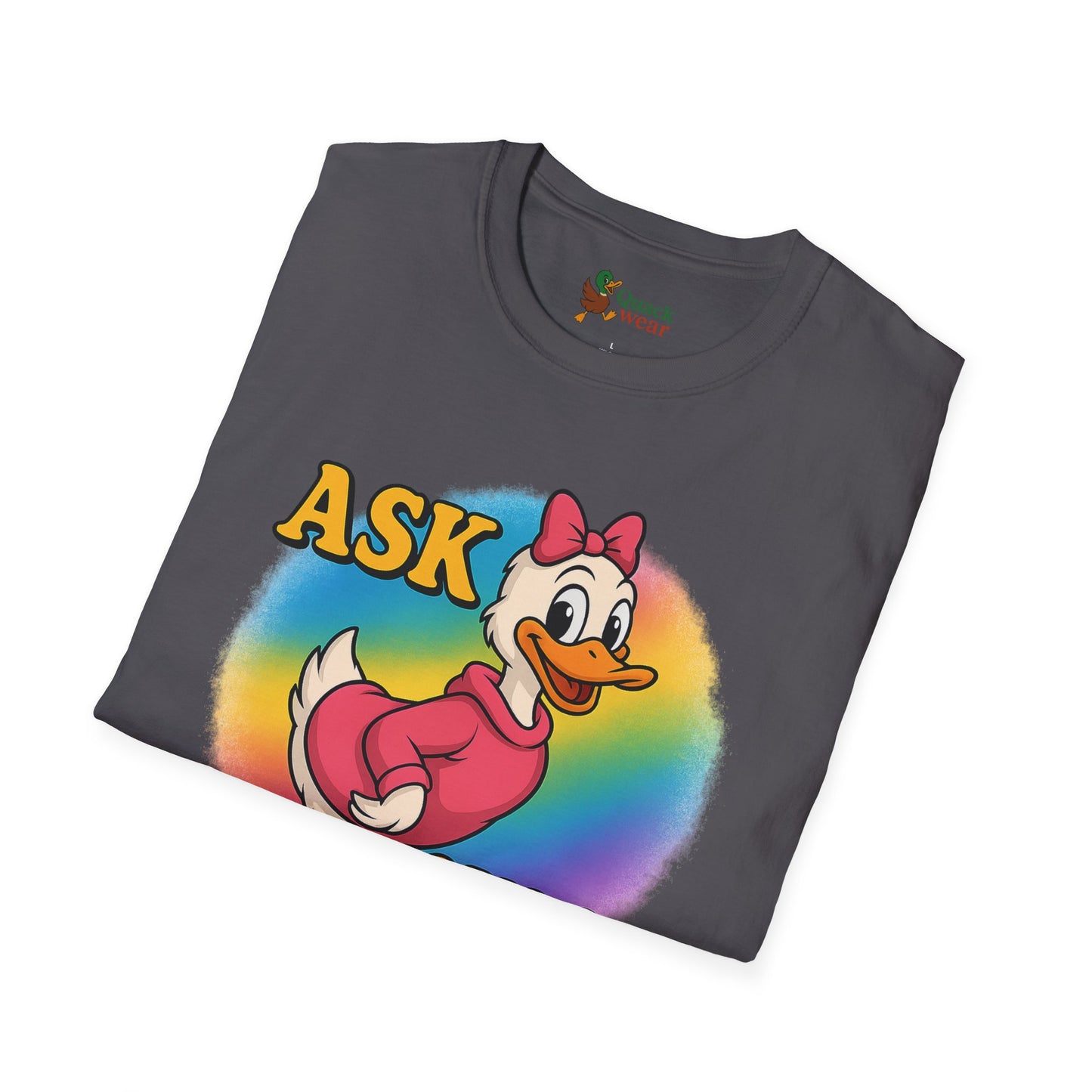 Ask Quack Duck Unisex T-Shirt - Funny Graphic Tee for Kids and Adults
