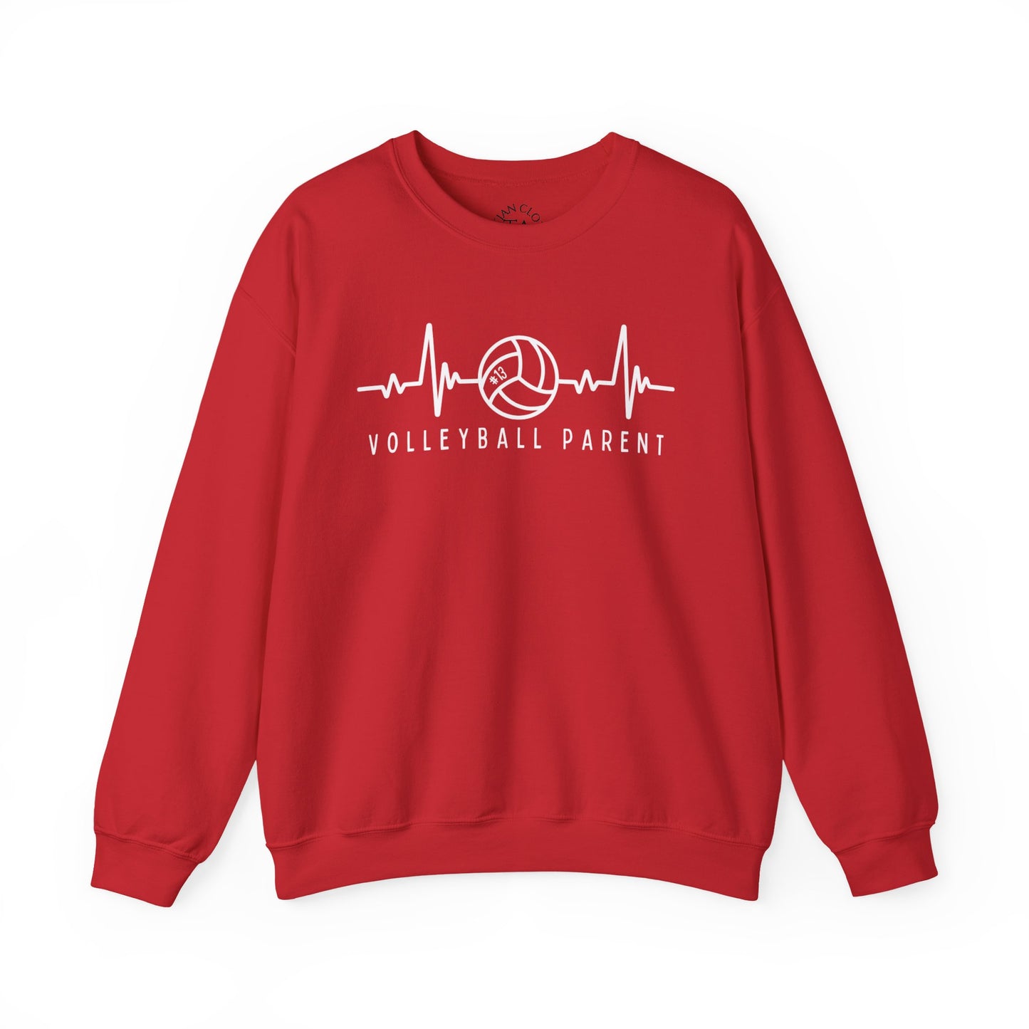 Volleyball Heartbeat Crewneck Sweatshirt #13, Quality Sweatshirt, Parent Gift, Volleyball Fan Apparel, Sports Lover Top