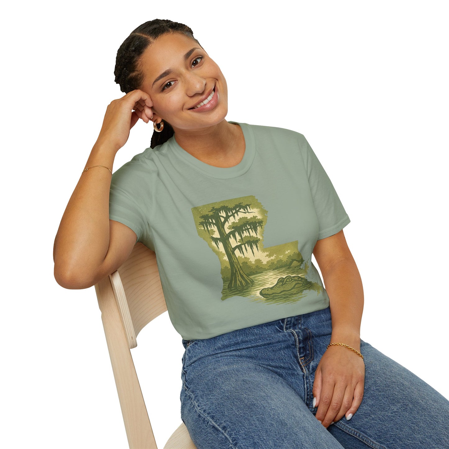 Louisiana Nature T-Shirt, Gift for Nature Lovers, Unisex Tee, Travel Souvenir, Outdoor Enthusiast Apparel, Urban Jungle Style