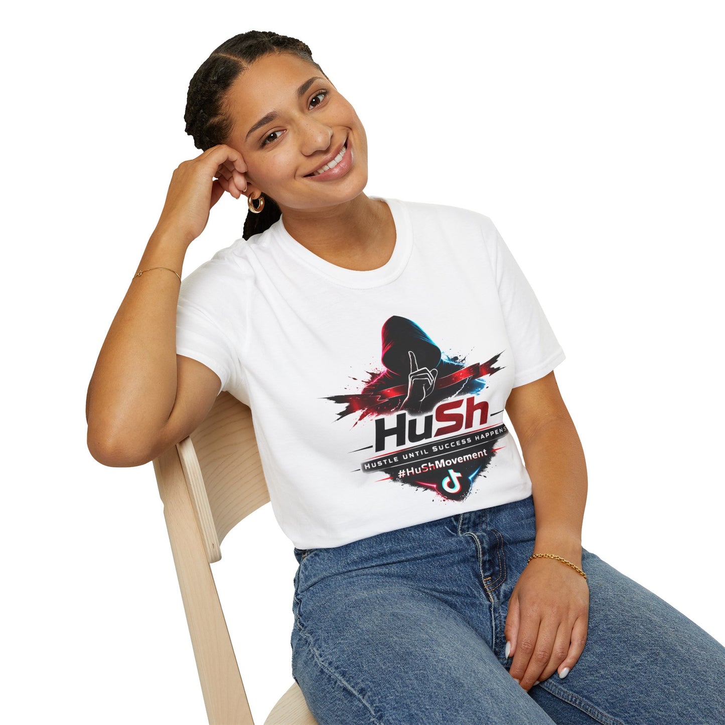 #HuSh silhouette graphic Tee | Hustle Until Success Happens, #HuShMovement