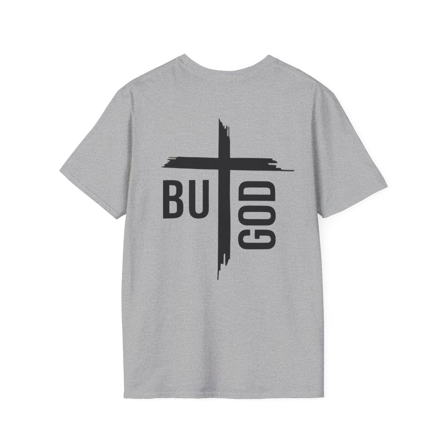 Faith Inspired Unisex Softstyle T-Shirt - 'BUT GOD' - Inspirational Gift for Believers