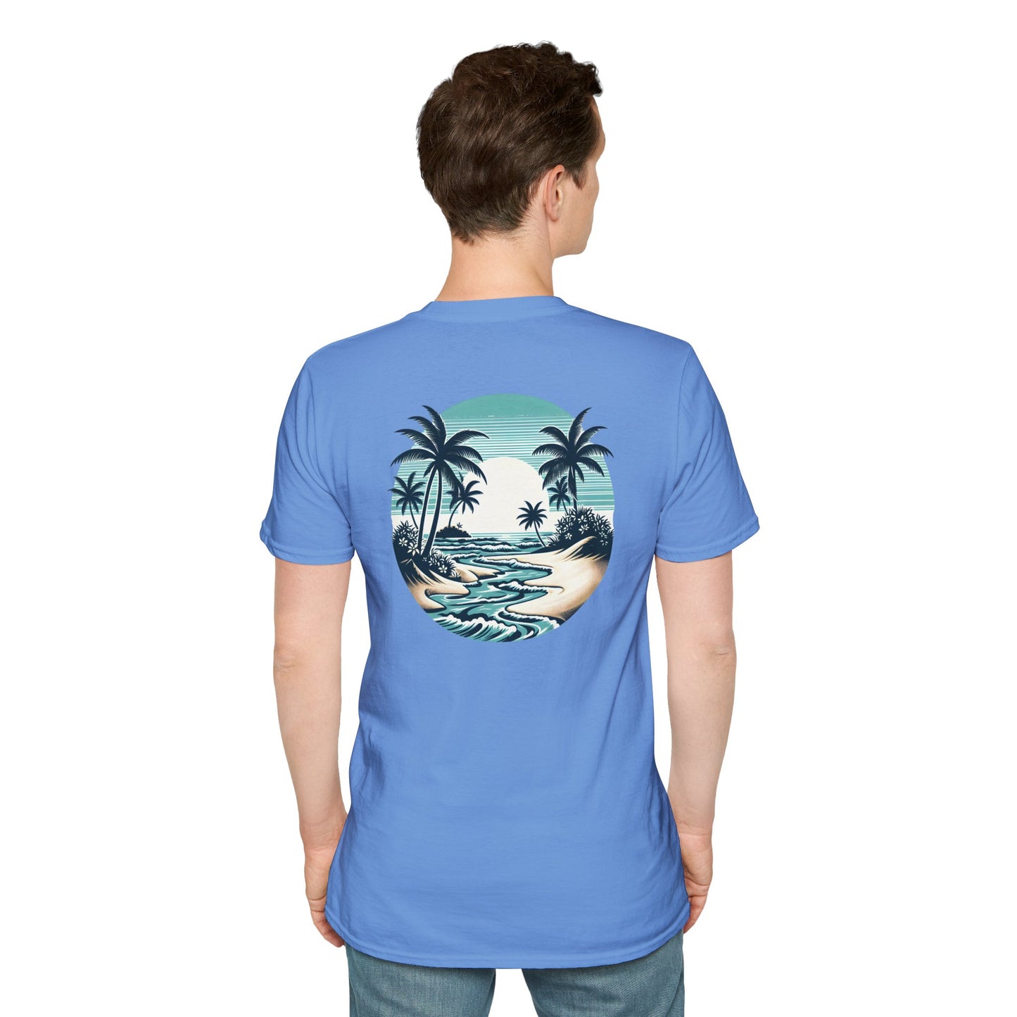 Tropical Vibes T-Shirt - Unisex Softstyle, Beachwear, Summer Fashion, Vacation Tee, Relaxed Fit, Outdoor Events