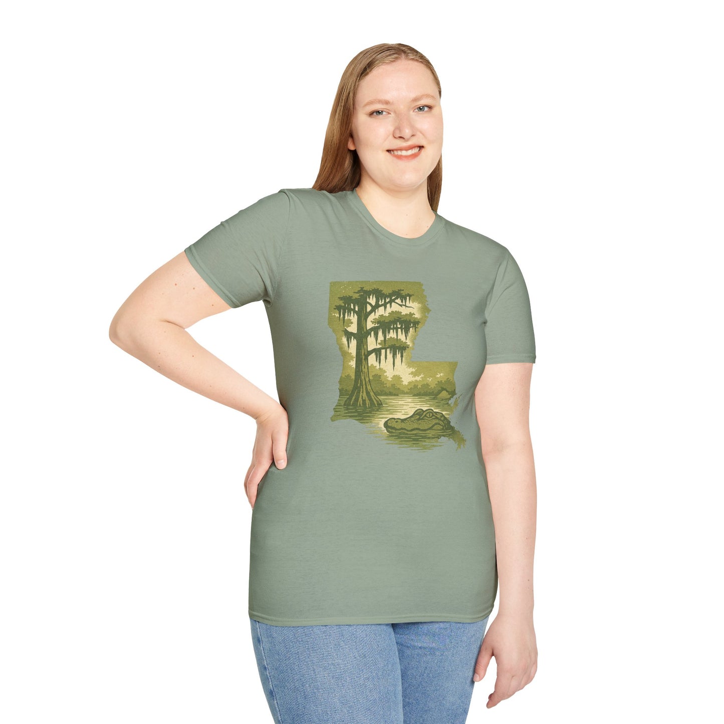 Louisiana Nature T-Shirt, Gift for Nature Lovers, Unisex Tee, Travel Souvenir, Outdoor Enthusiast Apparel, Urban Jungle Style