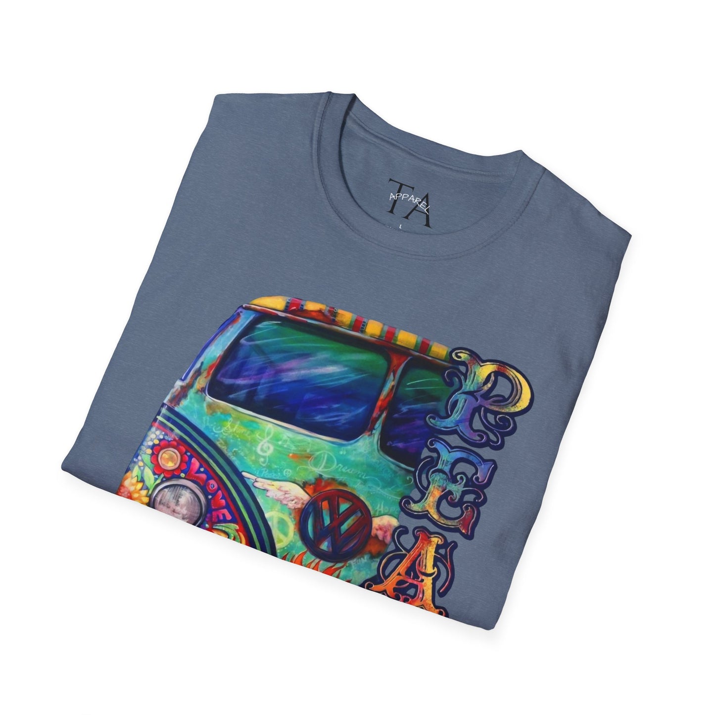 VW Groovy Peace & Love Retro Festival Shirt Tie-Dye T-Shirt