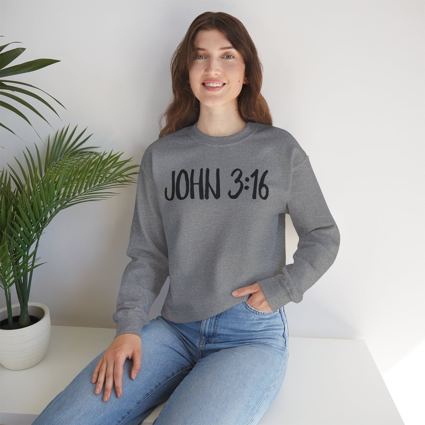 Faith Inspired John 3:16 Crewneck Sweatshirt