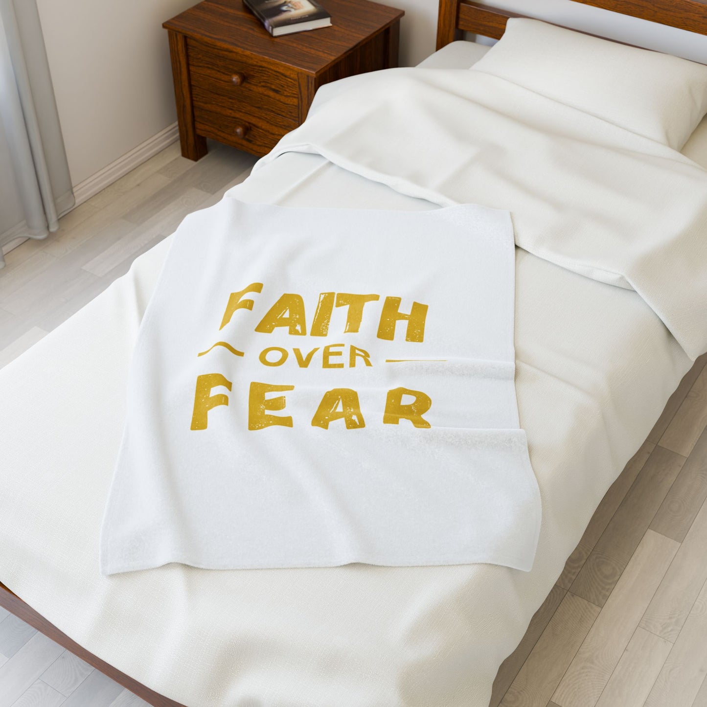 Faith Inspired Faith Over Fear Cozy Velveteen Plush Blanket with Motivational Quote - Perfect for Home Decor, Gifts, and Comfort, Faith over Fear, Inspirational [...]
